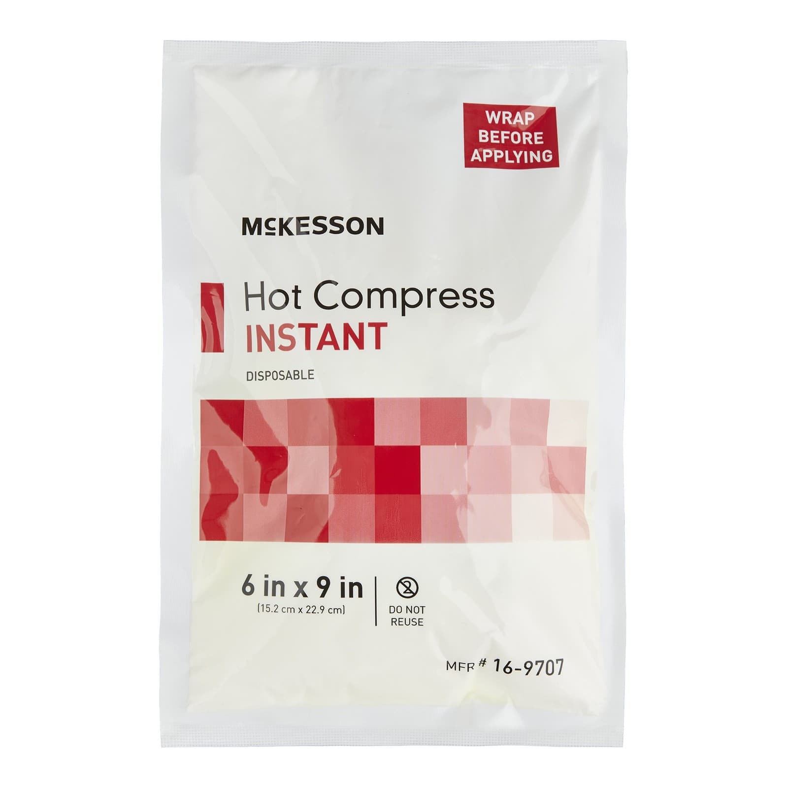 McKesson Disposable Plastic 6 x 9" Instant Hot Pack 16-9707 24 per Case
