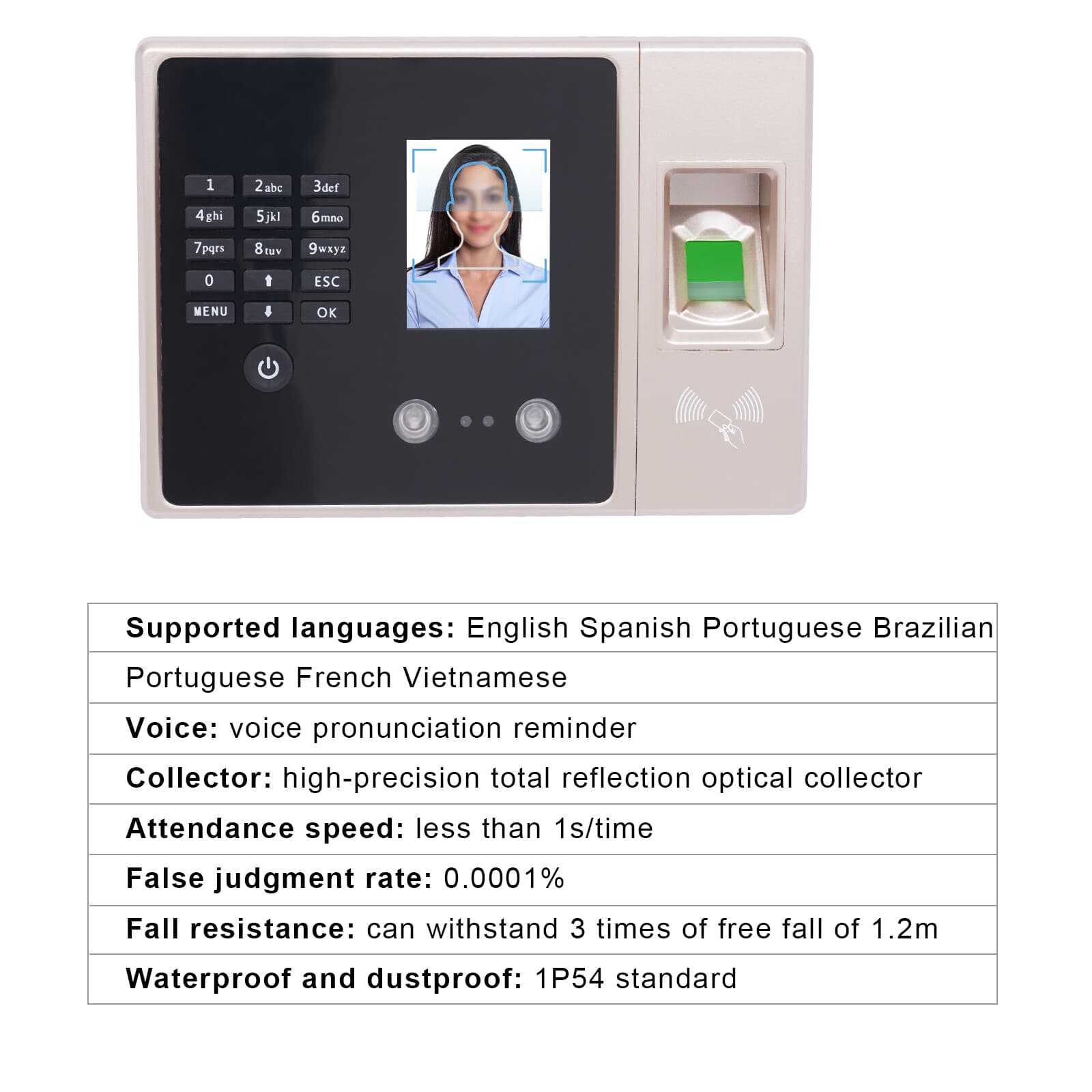 Time Clocks for Business Clock in and Out Machine for Employees Work Attendance