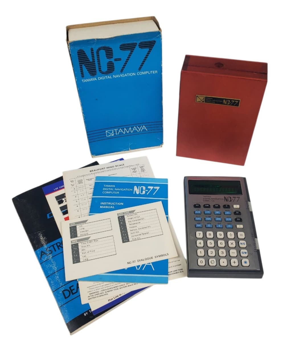 Tamaya Calculator NC77 Digital Display Navigation Computer Box with Manual Japan