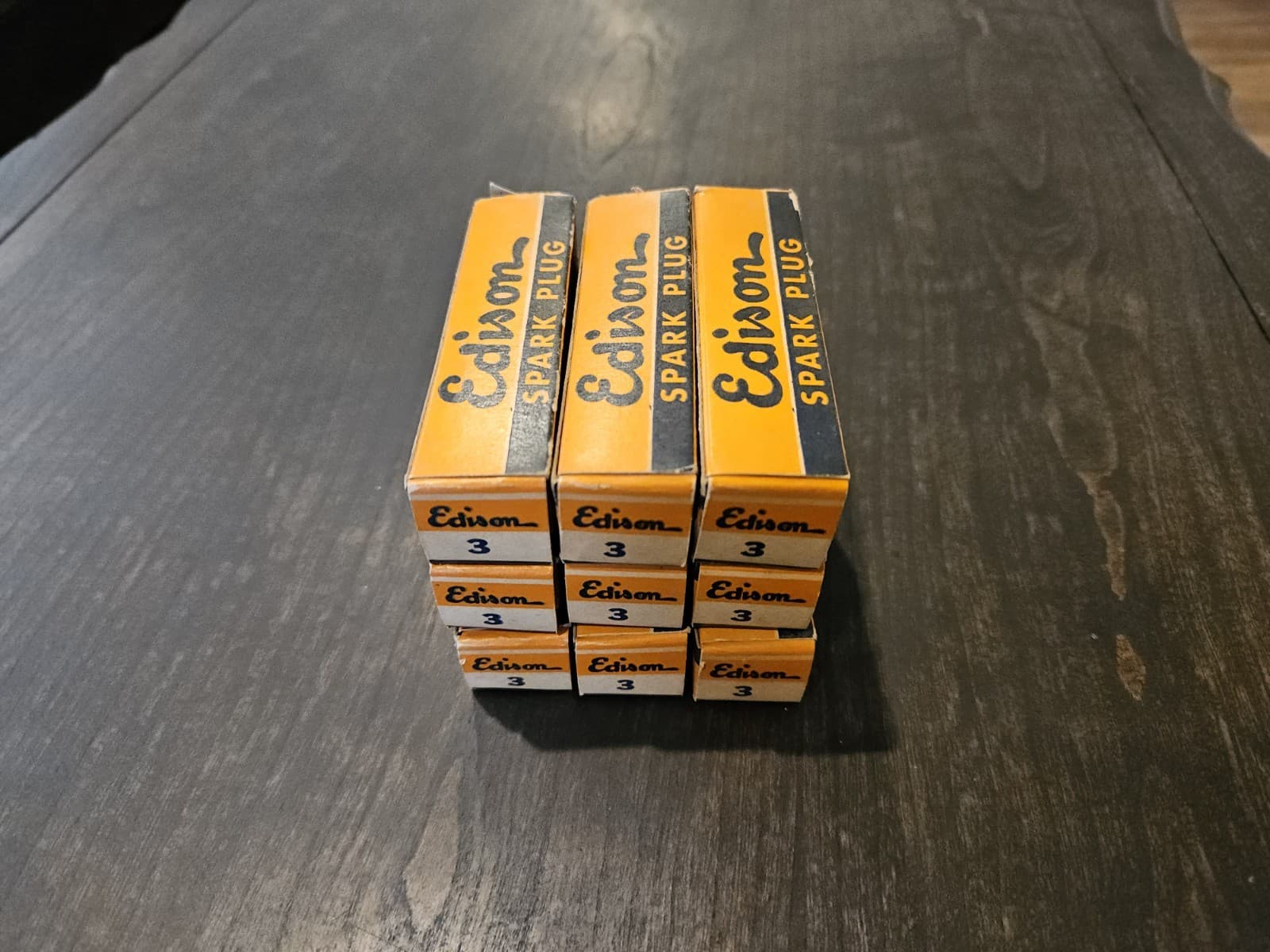 9 VINTAGE EDISON ALBANITE INSULATED #3 SPARK PULGS