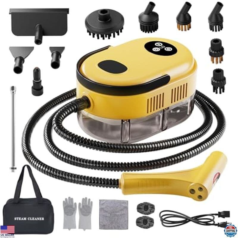 Powerful Handheld Steam Cleaner - 10s Rapid Heat 15-in-1 High Pressure Steamer