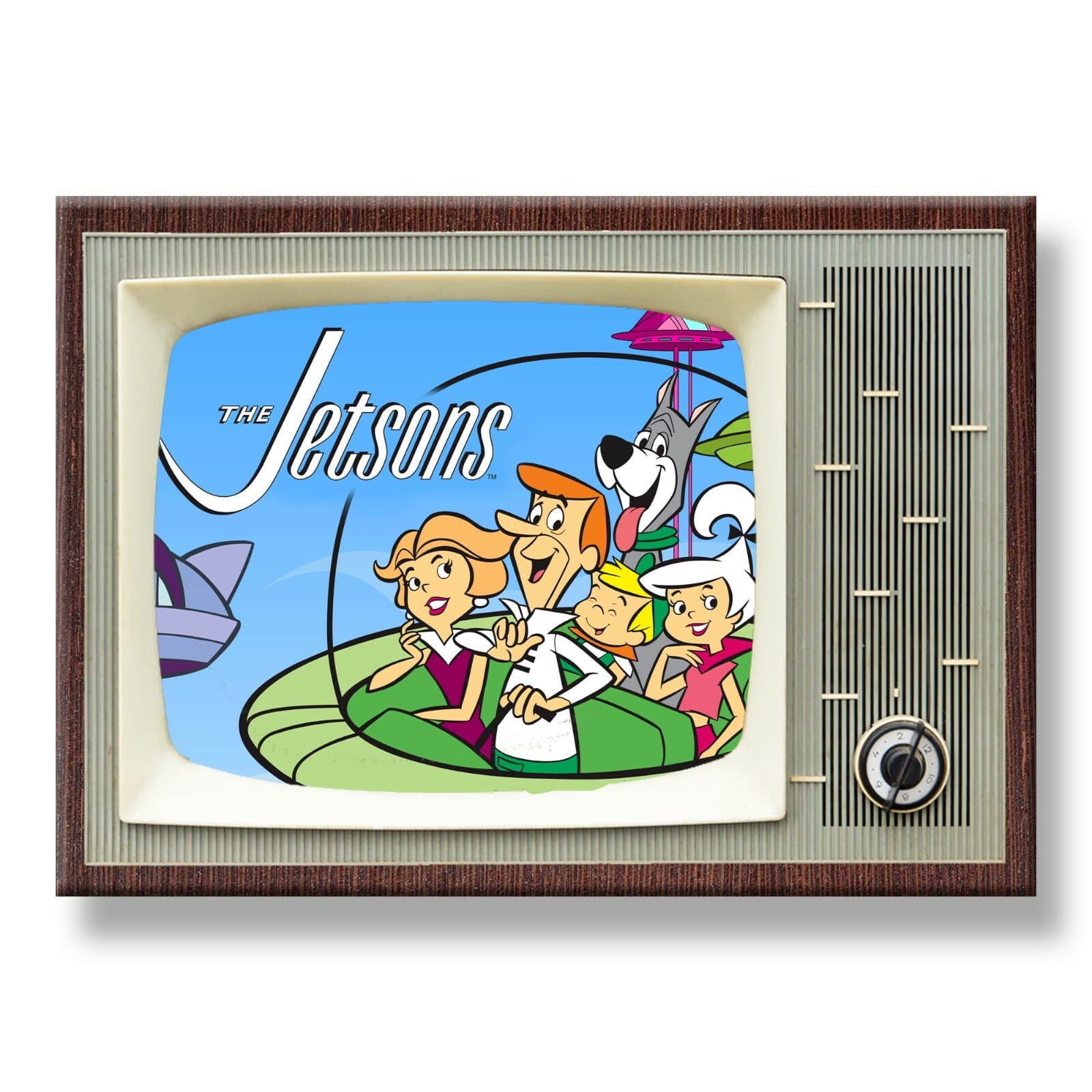 THE JETSONS Classic TV 3.5 inches x 2.5 inches Steel Cased FRIDGE MAGNET