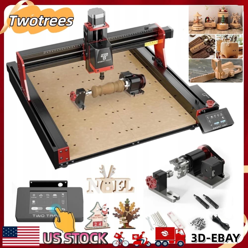 Twotrees TTC450 Pro CNC Router CNC Machine 3-Axis All Metal Machine Engraver NEW