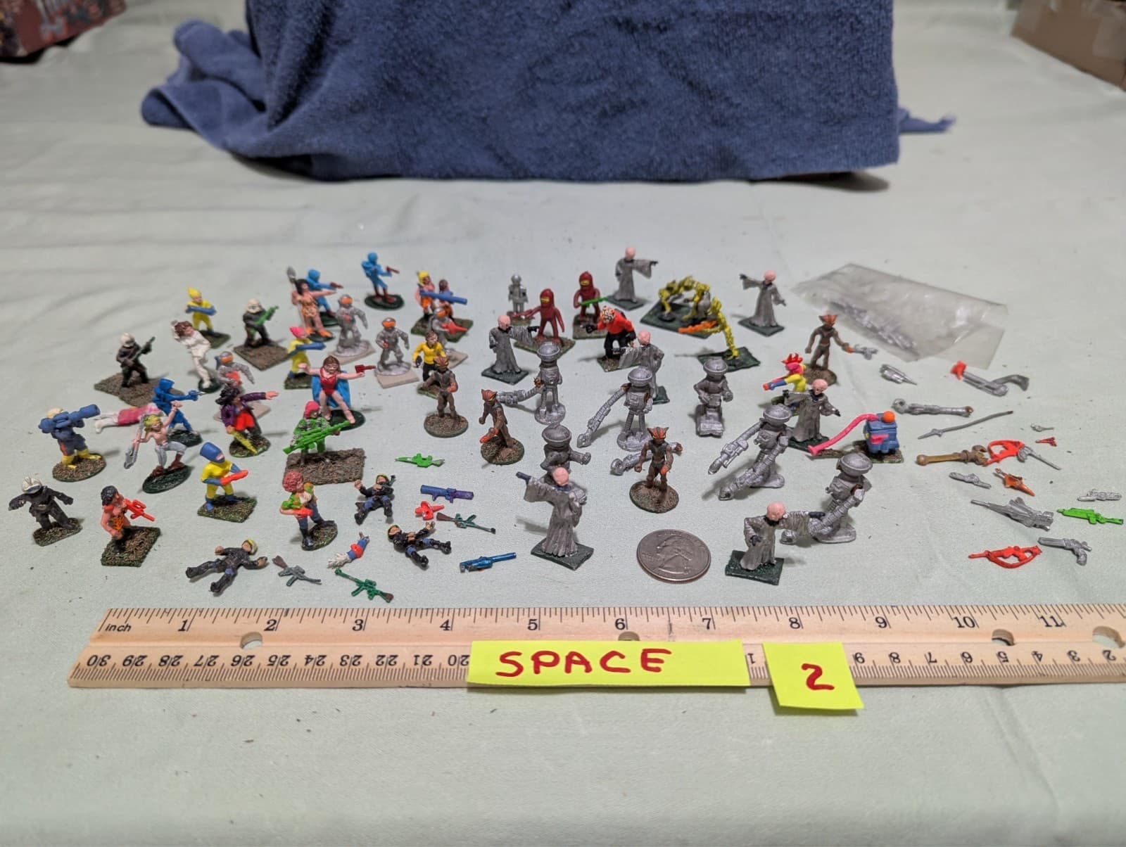 Vintage space robots & aliens, spaceman ,Hand-Painted Lead,wargaming, Lot#2