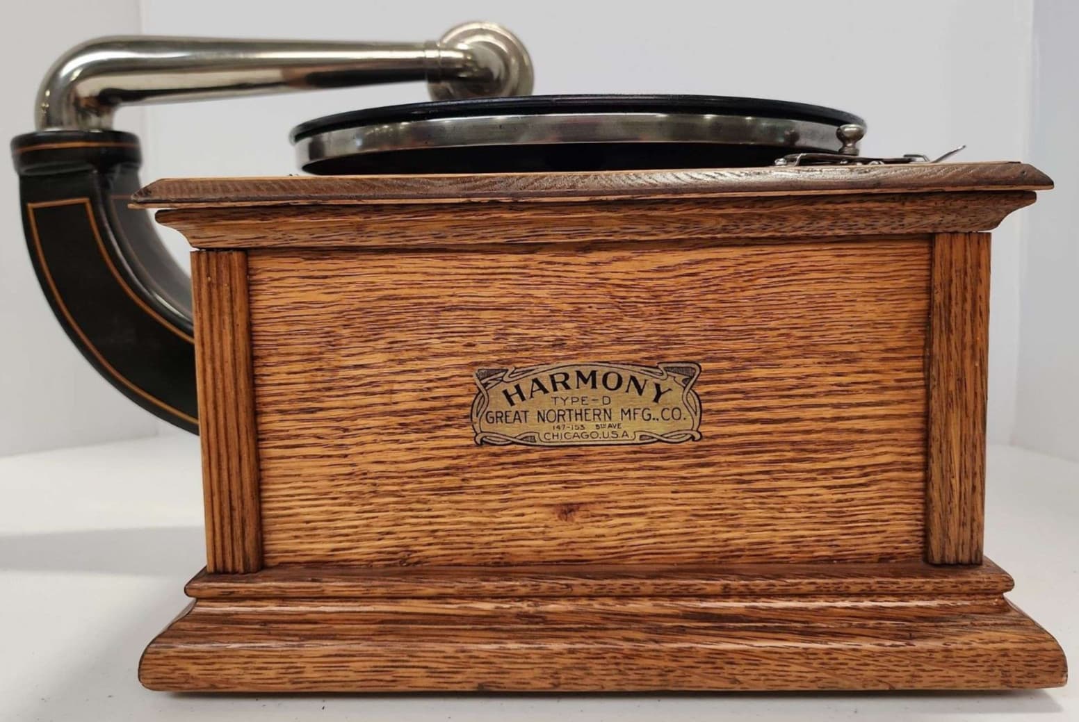 Antique Great Northern Mfg. Co. Harmony Type-D Phonograph c.1907 -tested/works