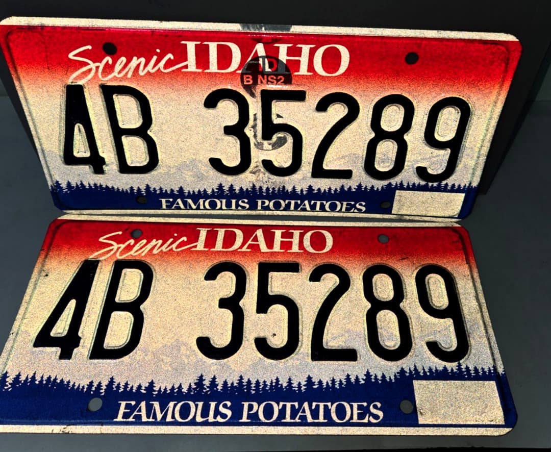 License Plat Set - Idaho - Famous Potatoes VG