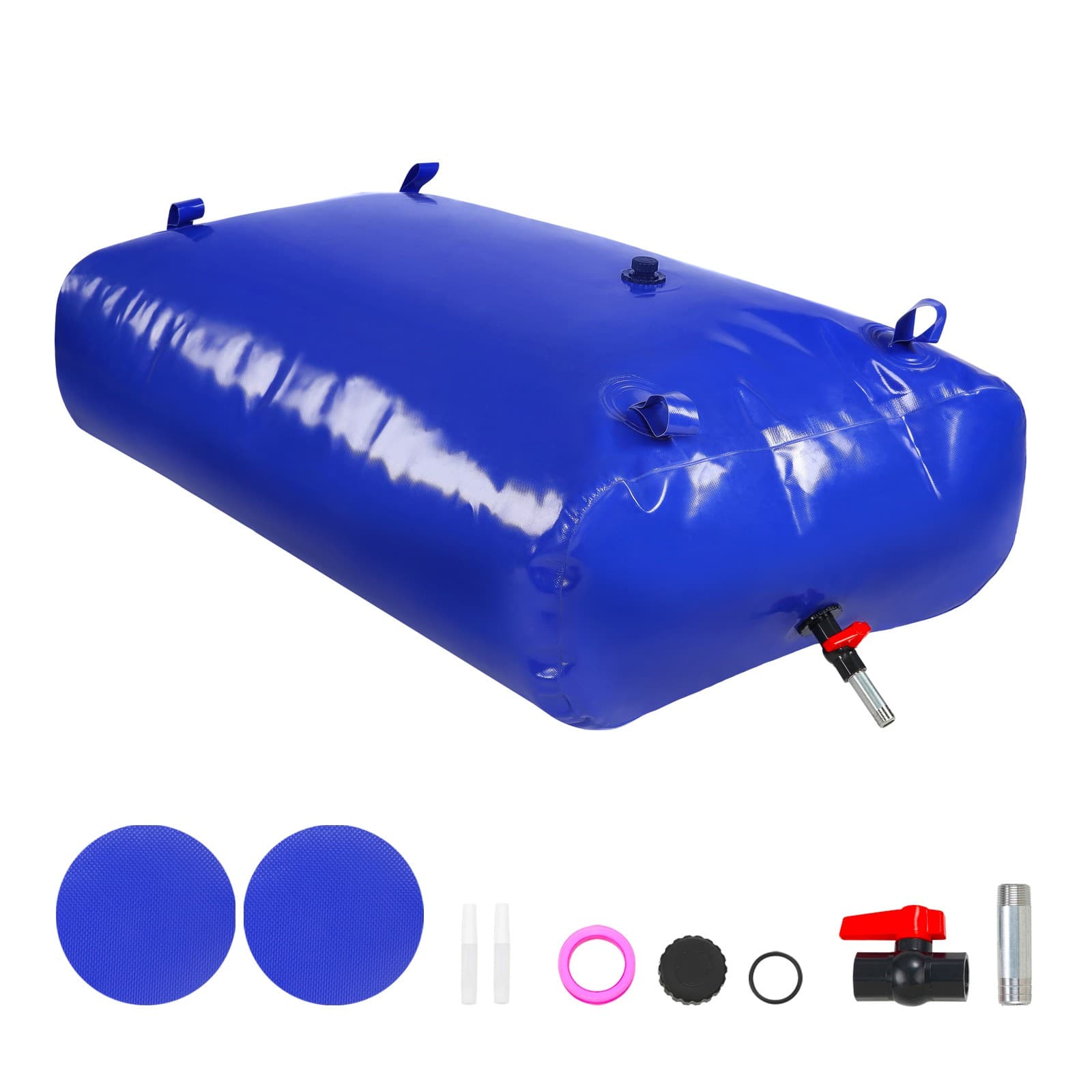 Portable Water Storage Bladder 142.6 Gal 1000D PVC Collapsible Water Tank