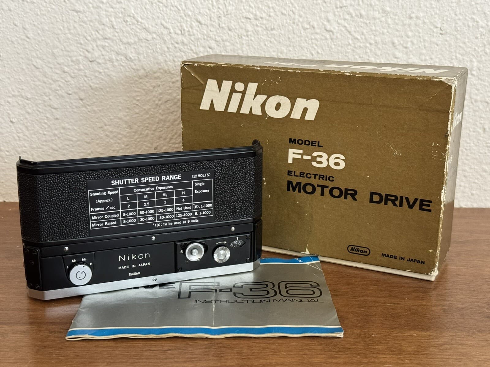Nikon F36 Motor Drive Winder NM in box for F-36 - looks unused circa Type 4 1972