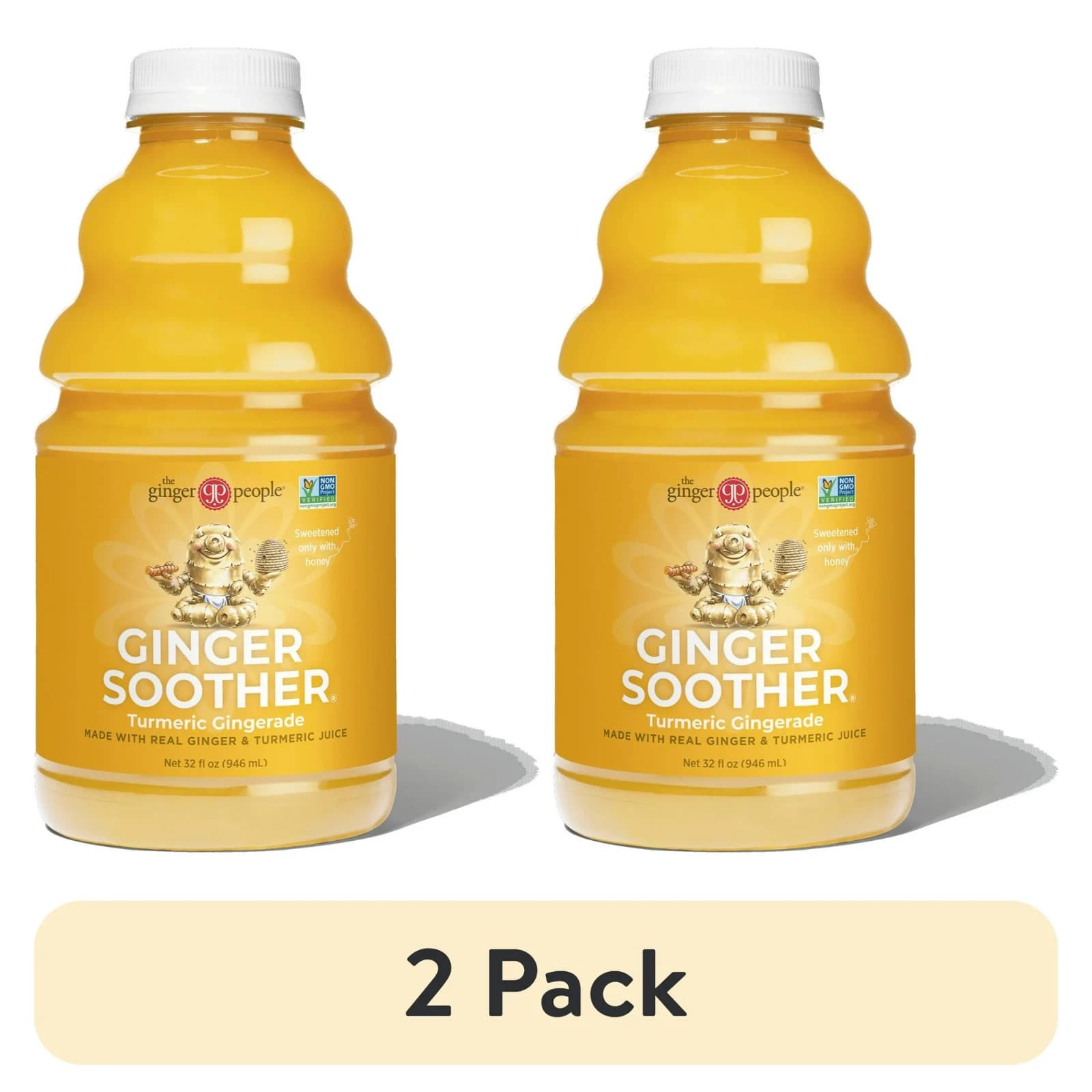 (2 pack)The Ginger People-Ginger soother Juice drink With Turmeric-32 fl oz...