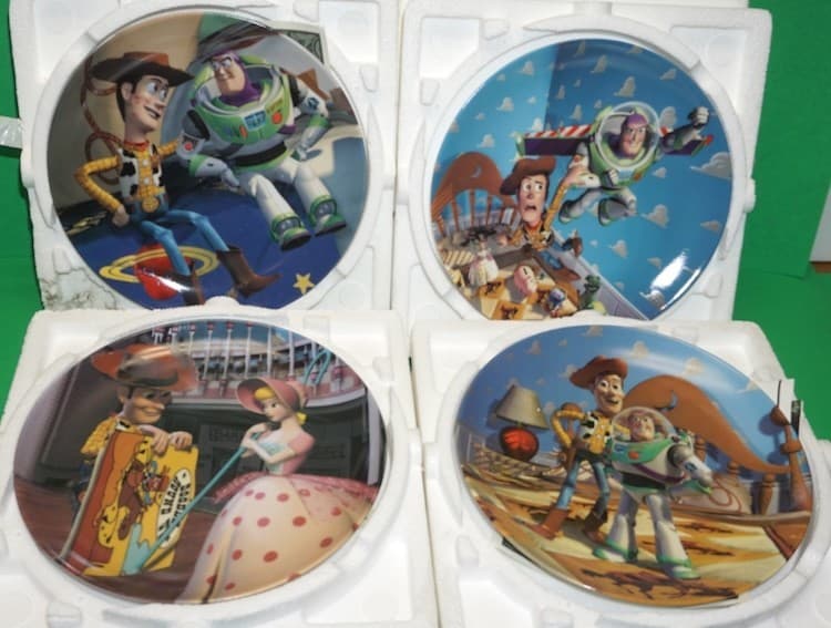 TOY STORY PORCELAIN PLATES~Complete Set of 4~Bradford Exchange~DISNEY~PIXAR