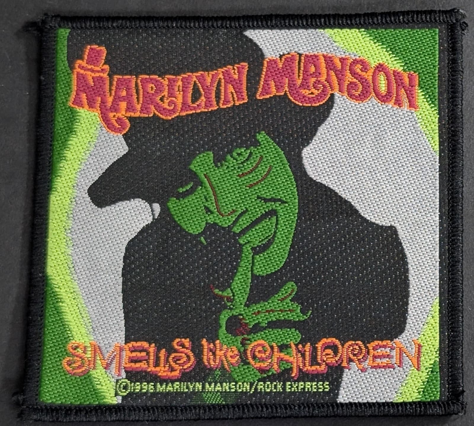 Marilyn Manson Smells Like Children Patch 1996 Official 4”x 3.75” Rock Express