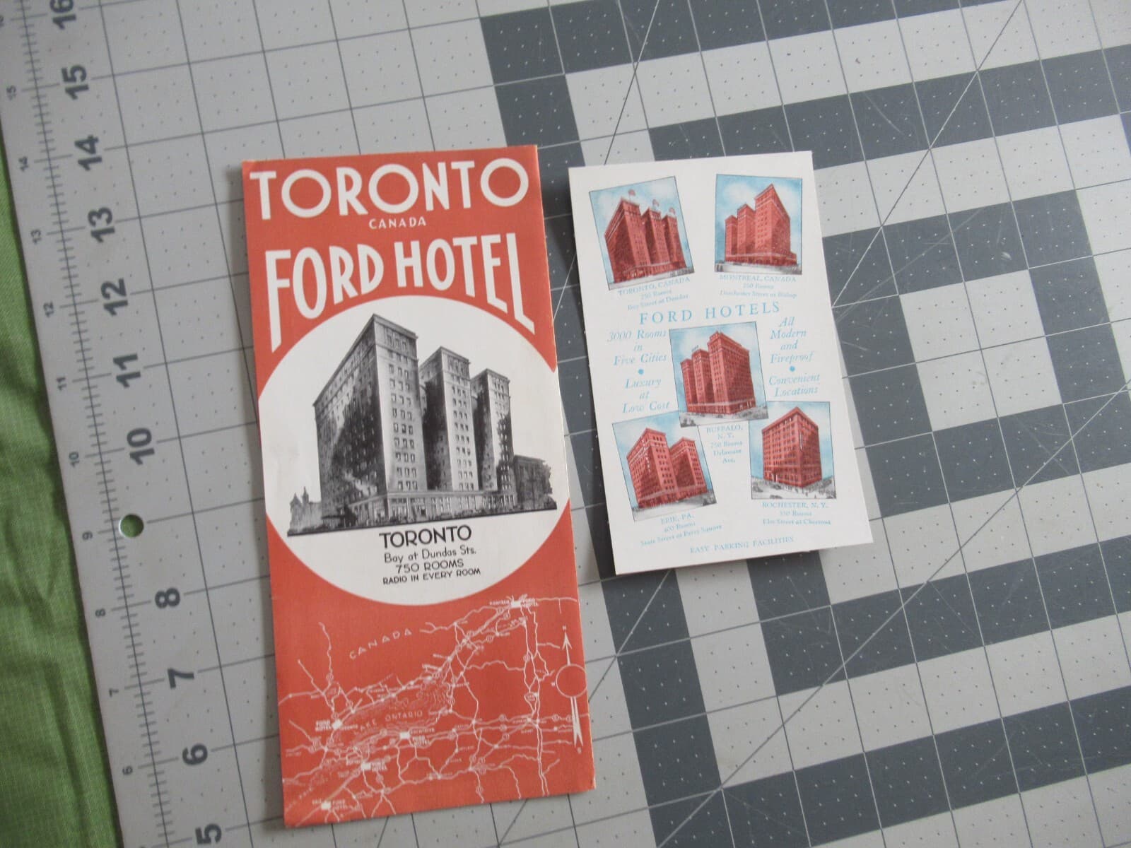 Toronto Canada Ford Hotel Advertisement & Ford Hotel Post Card