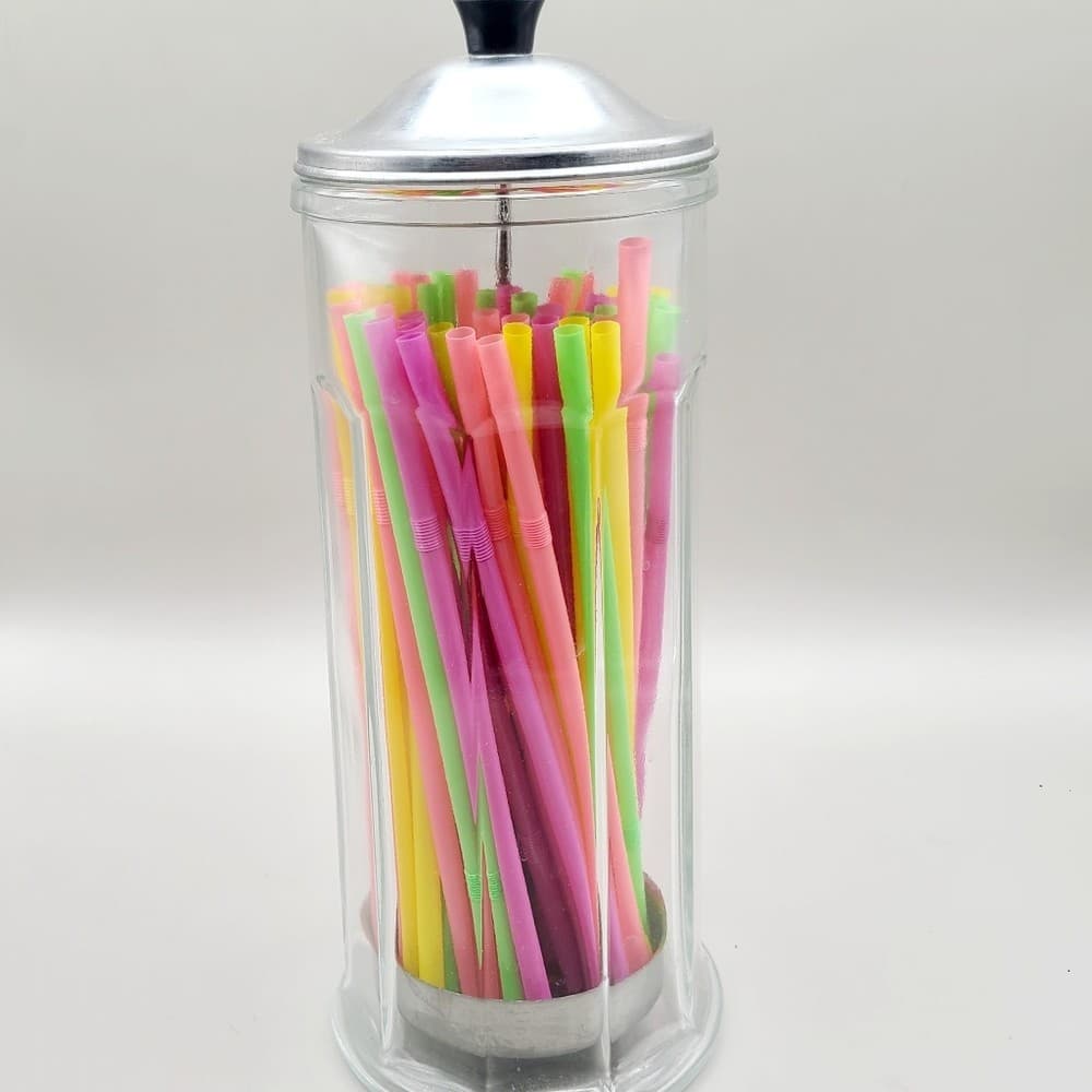 Vintage Soda Shop Straw Dispenser