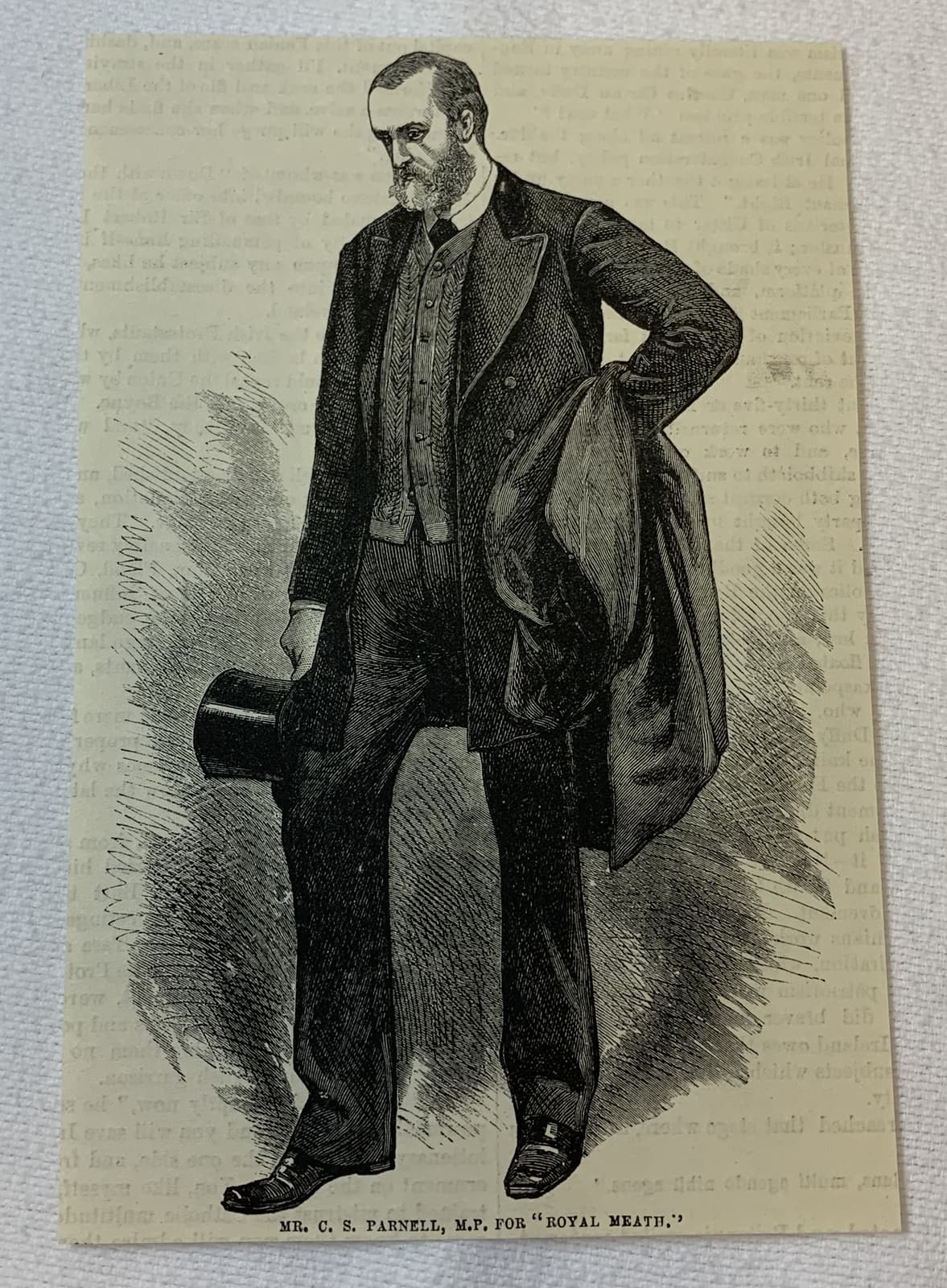 1880 magazine engraving ~ CHARLES STEWART PARNELL Ireland politician