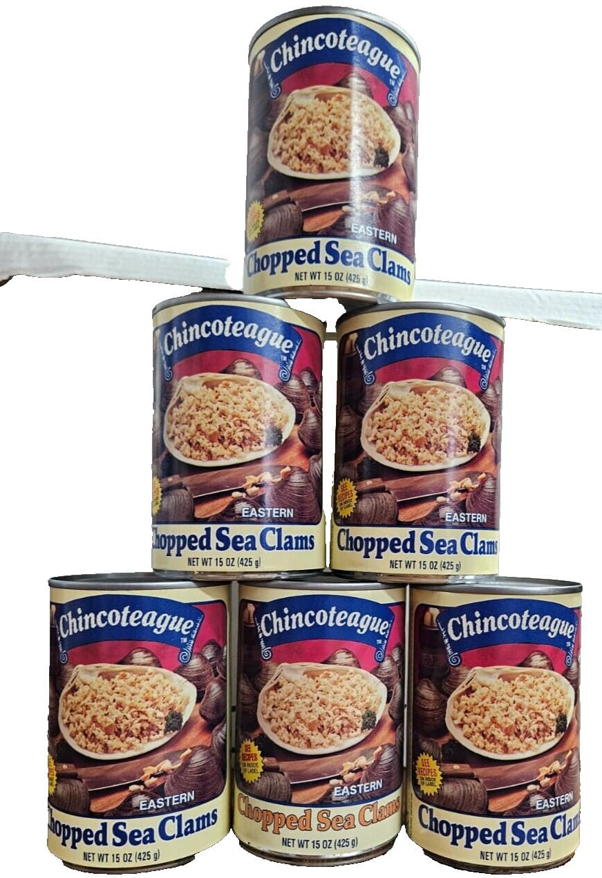 Chincoteague 15 oz Chopped Sea Clams With Free Shipping ( 6 pack)