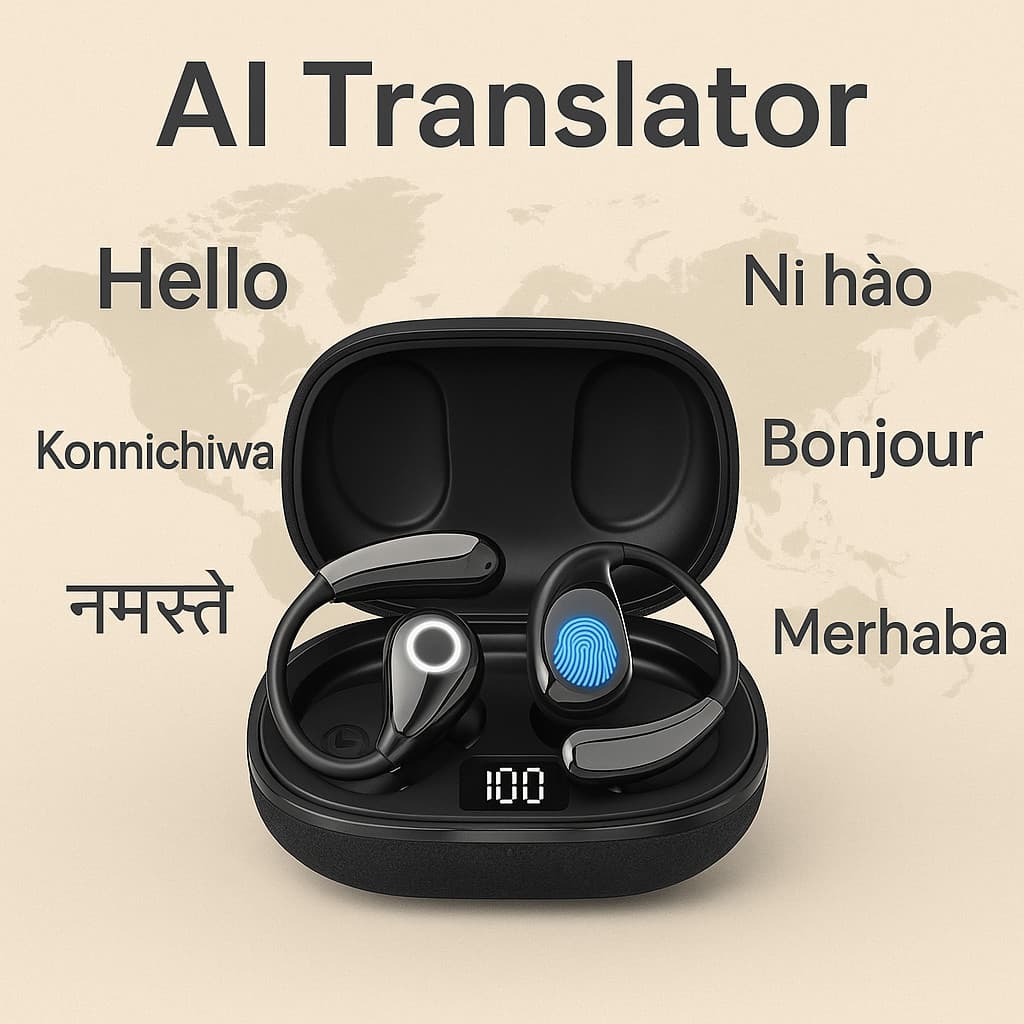 AI Language Translator Earbuds Device Real-time Smart Instant 144 Languages