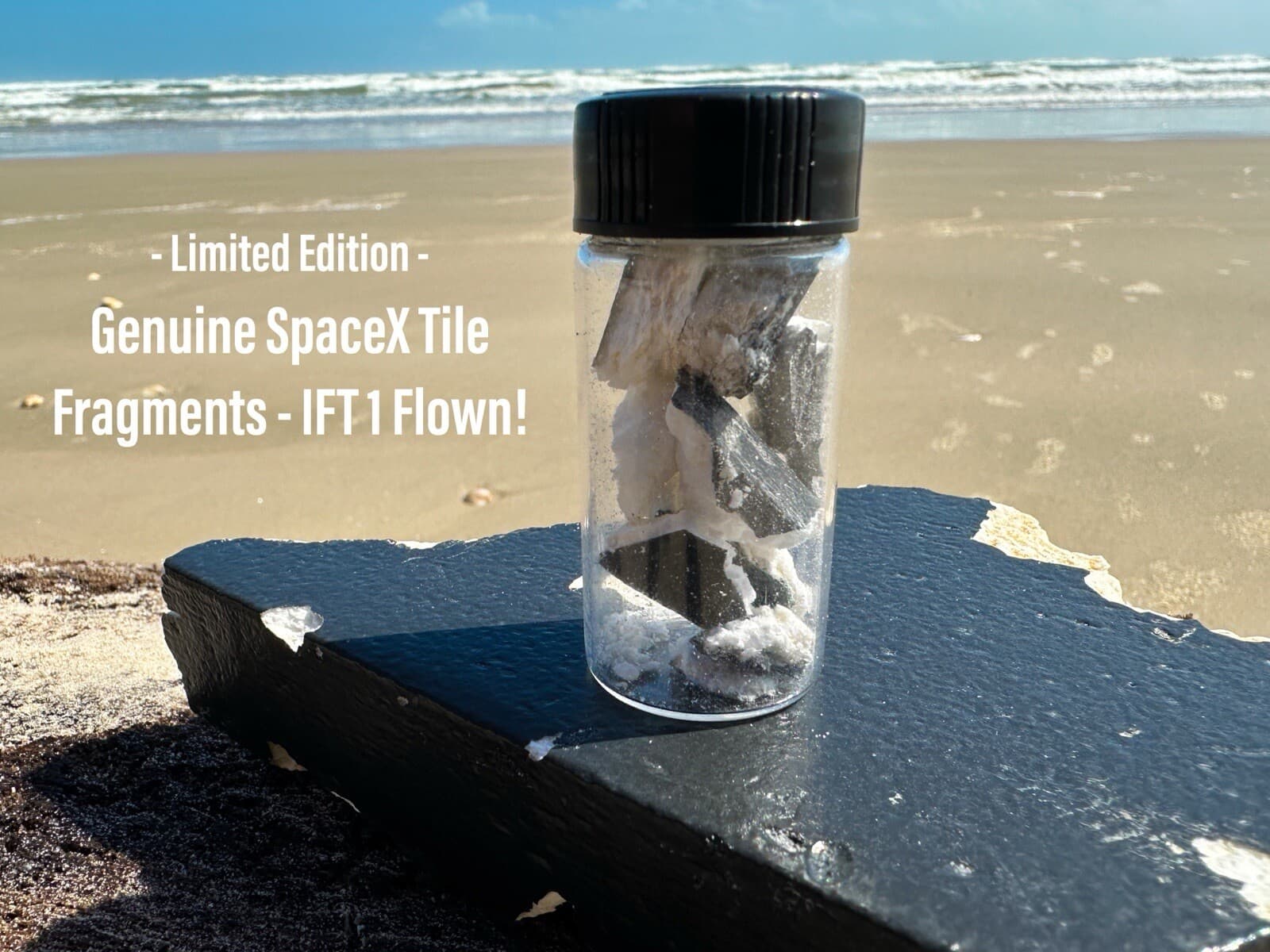 Space X Starship SN24 Heat Shield Thermal Tile Fragments 1 Custom Display Glass