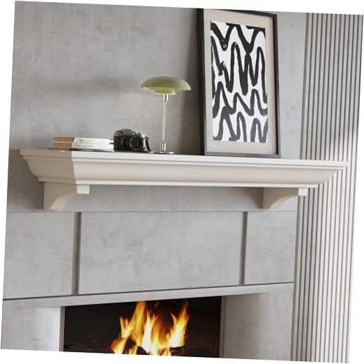 60 Inch Rustic Fireplace Mantel Surround Frame, Wooden Mantle for Living Room,