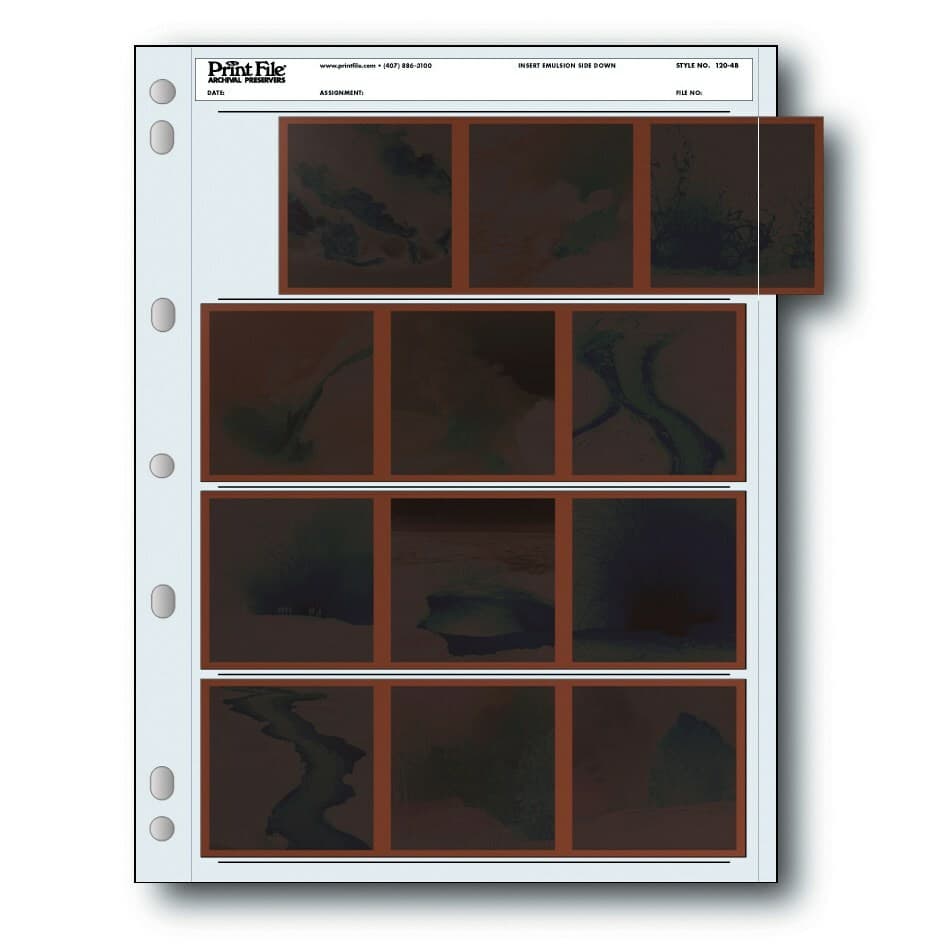 Print File 120-4B 120 Negative Storage Pages, 25 Sheets