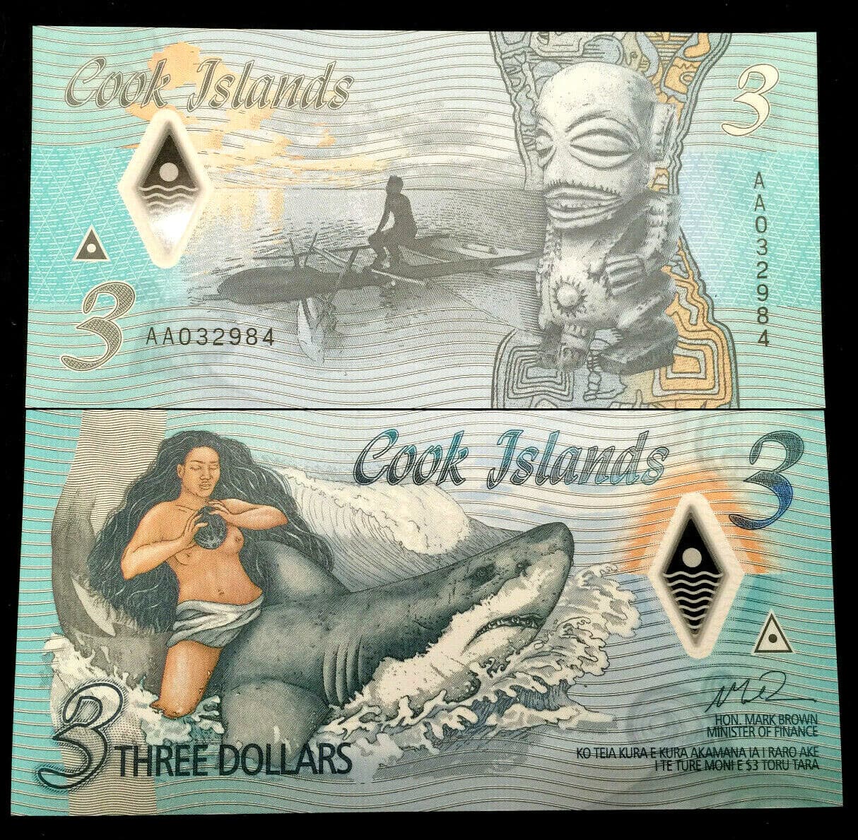 COOK ISLANDS 3 Dollars Polymer 2021 World Paper Money UNC Currency