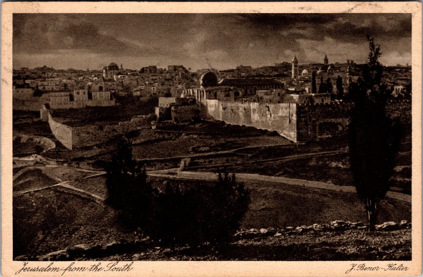 1930 Jerusalem Palestine City View RPPC Postcard cover To Postdam Germany