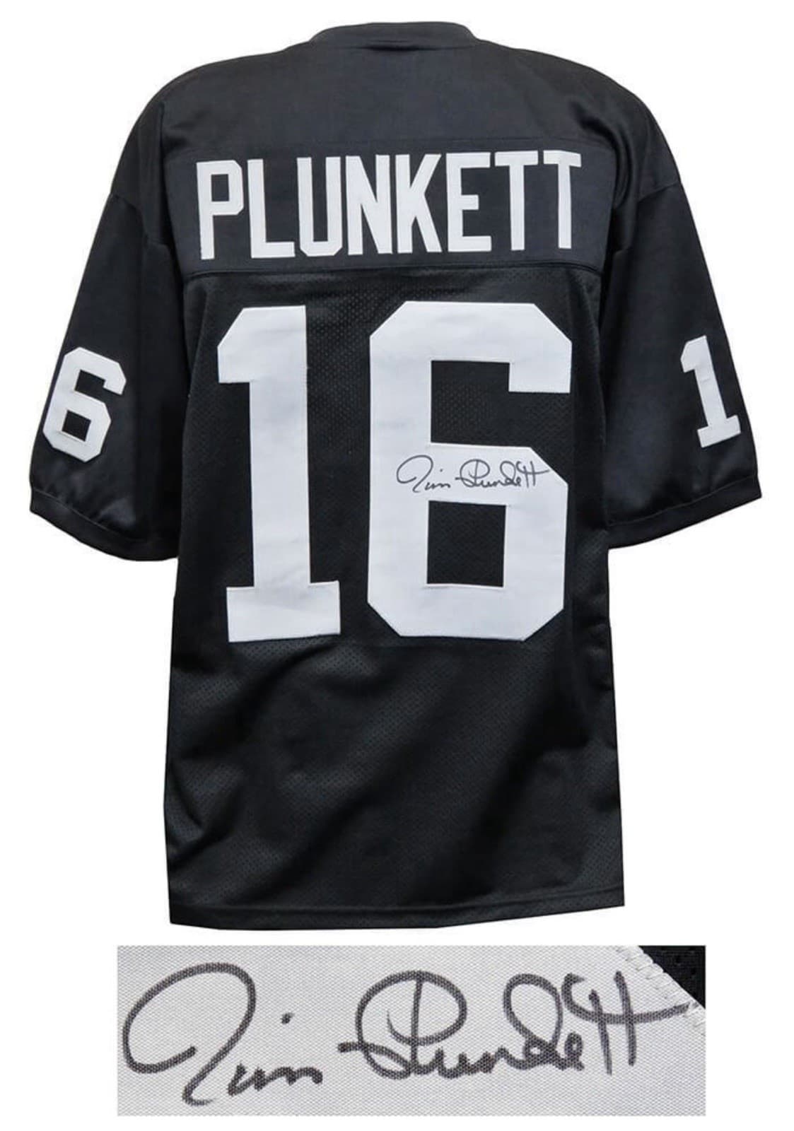 Jim Plunkett Signed Custom Oakland Raiders Jersey (Schwartz)