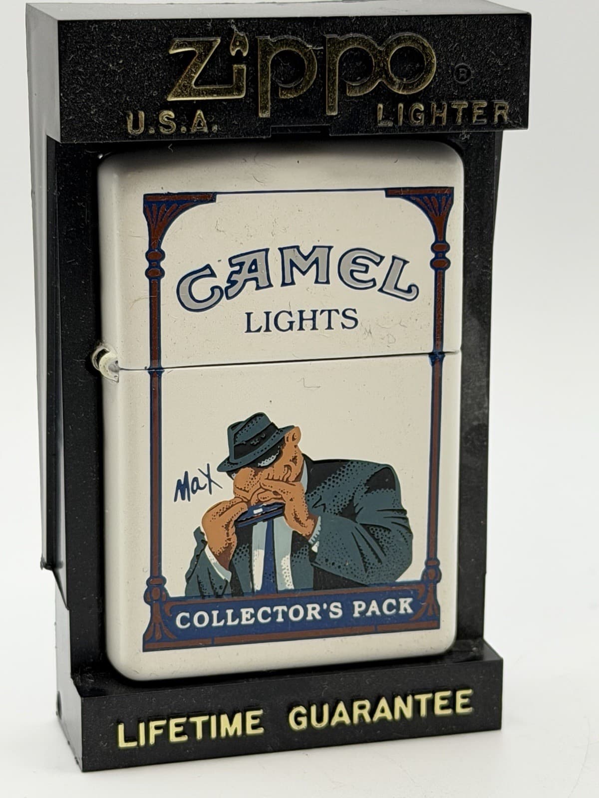 Vintage 1997 Camel Max Collector’s Pack White Zippo Lighter NEW RARE