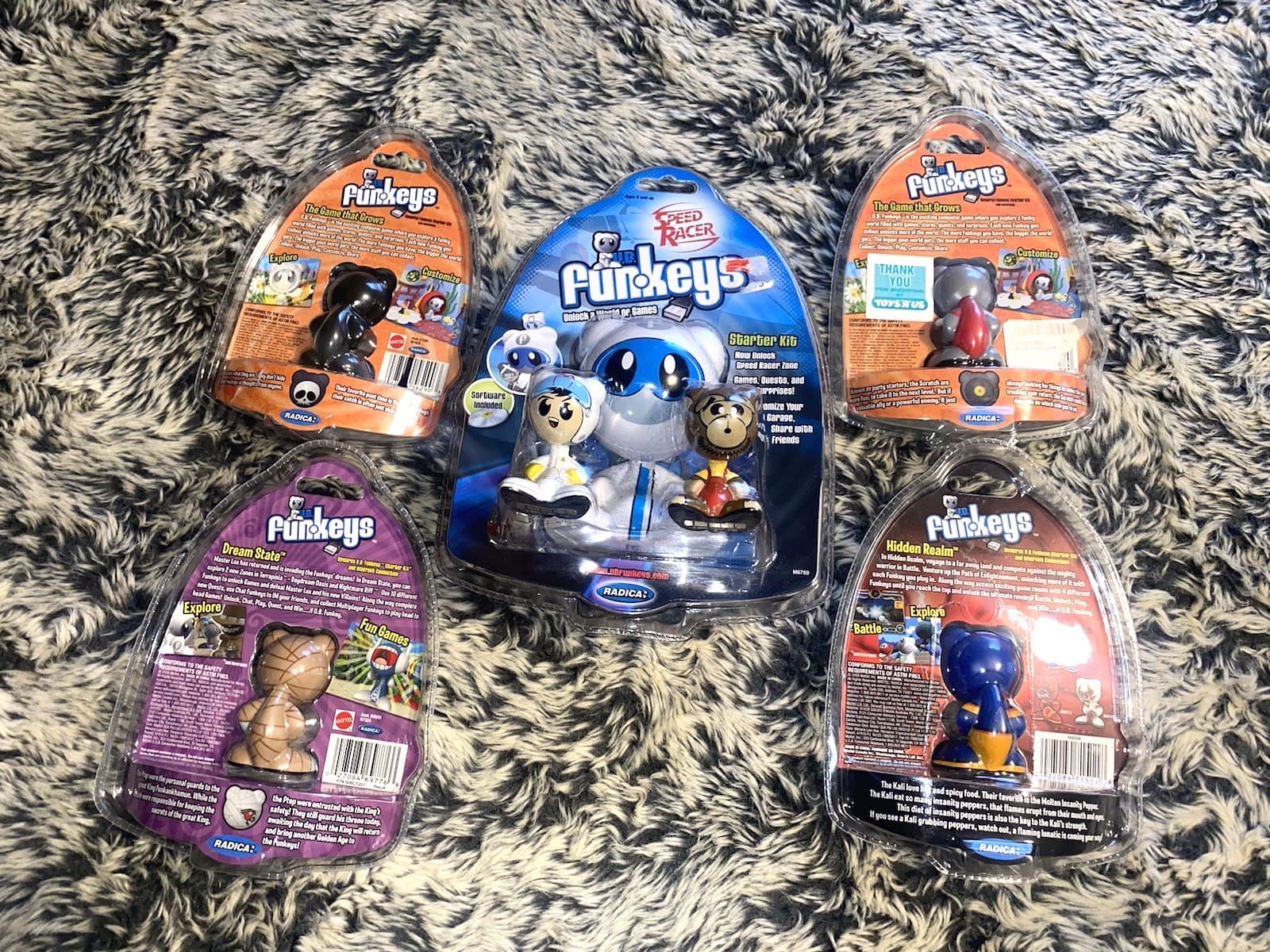 NEW U.B. UB FUNKEYS LOT RADICA SPEED RACER STARTER BONES KALI CHIM SCRATCH PTEP