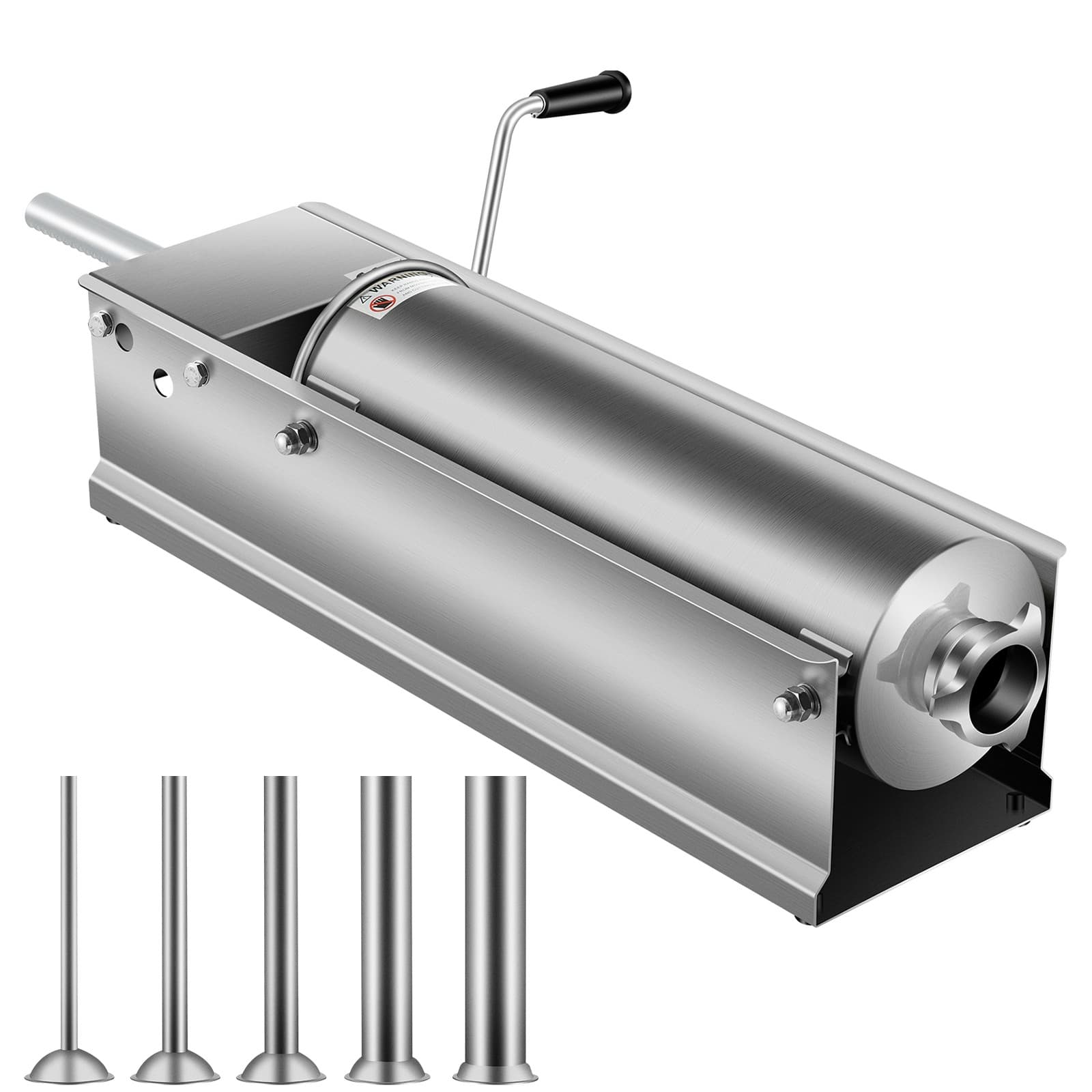 7L Sausage Stuffer Manual Stainless Steel Horizontal Sausage Filler 15LBS