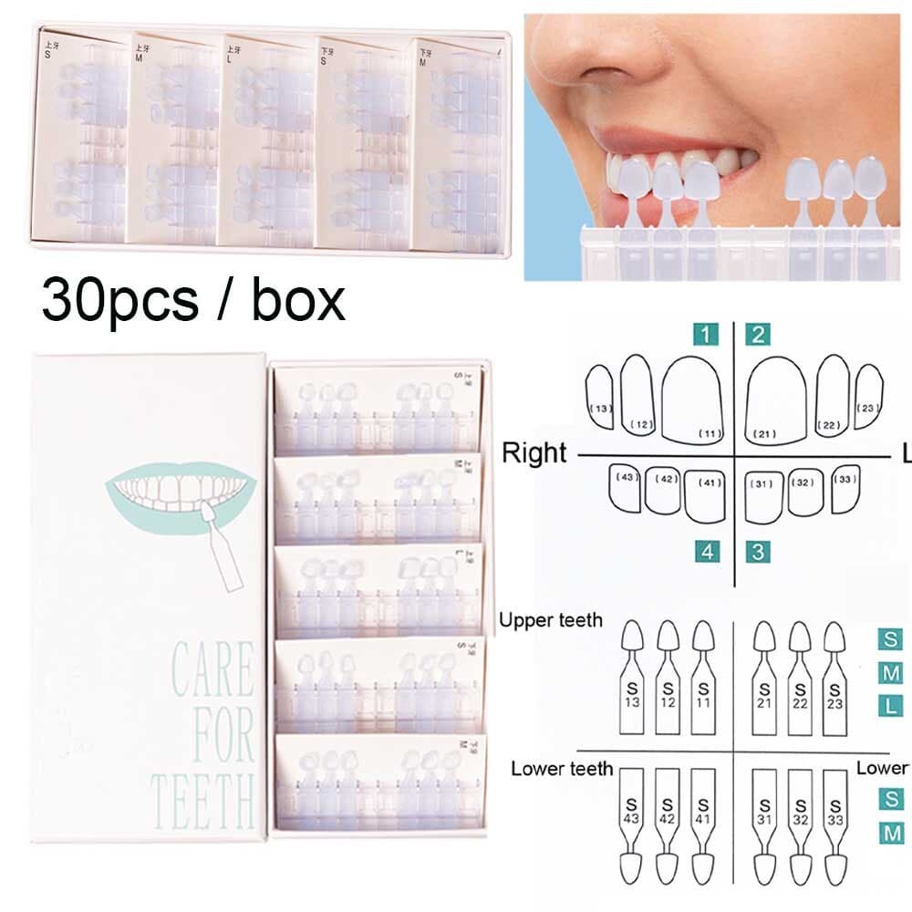30pcs Dental Composite Porcelain Veneers Resin Light Cure Anterior Teeth Veneer