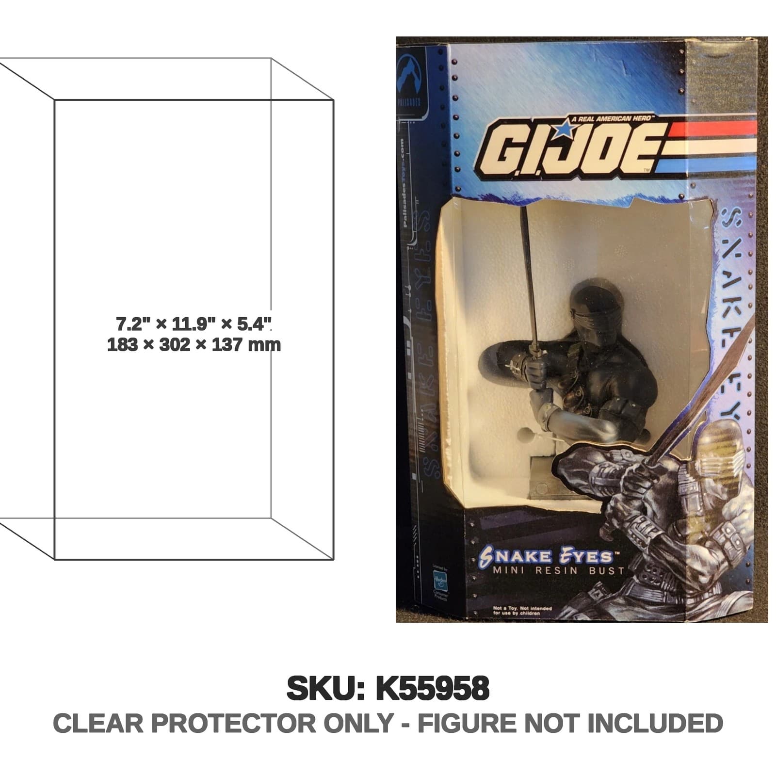 Protector For GIJoe Palisades Mini-Bust Snake Eyes