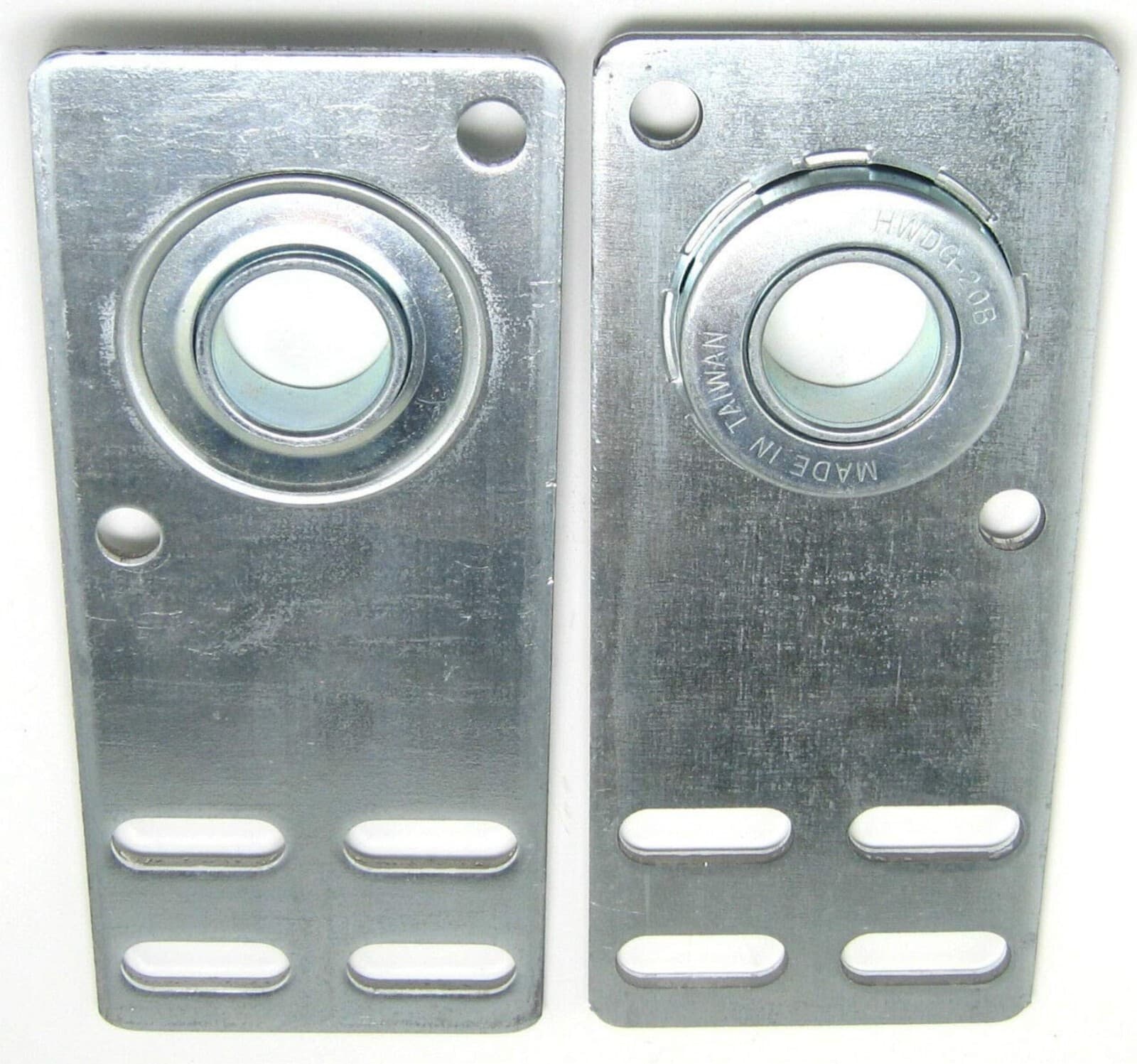 Garage Door Flat End Bearing Plates 4-3/8" ( Pair ) HEAVY DUTY 8 GAUGE PAIR