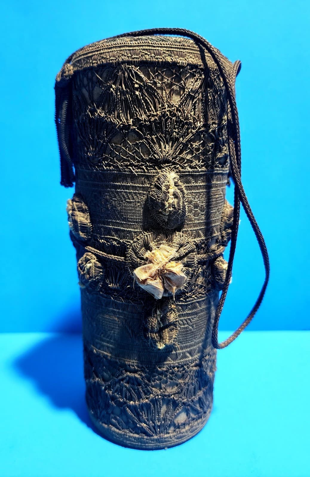 18th Century Antique French Copper Embroidered Needlework Pin Cushion. c. 1770