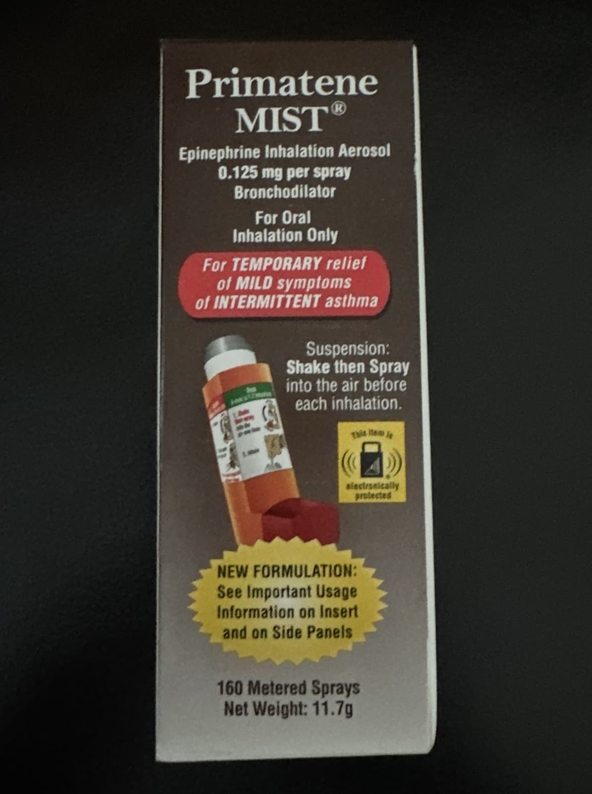 Primatene Mist Epinephrine Inhalation Aerosol 160 Sprays ~ EXP 2027 ~ Free Ship