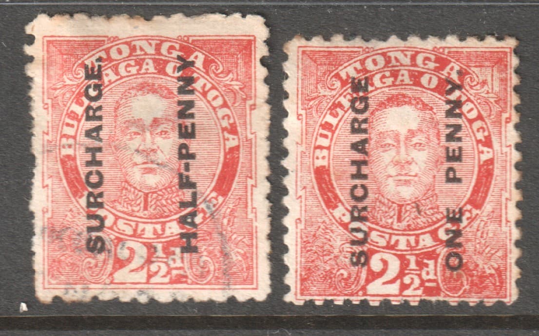TONGA 1895 SURCHARGES