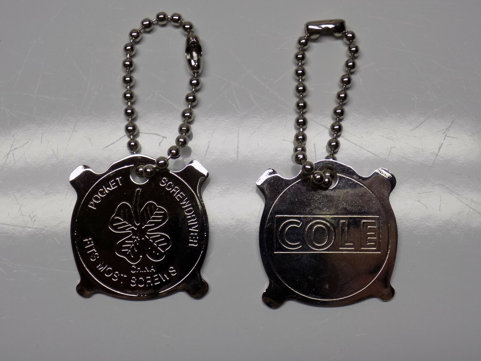 2ct 4-Way COLE Keychain Screwdriver Pocket Tools (4 way four way 4-in-1, 4 in 1)