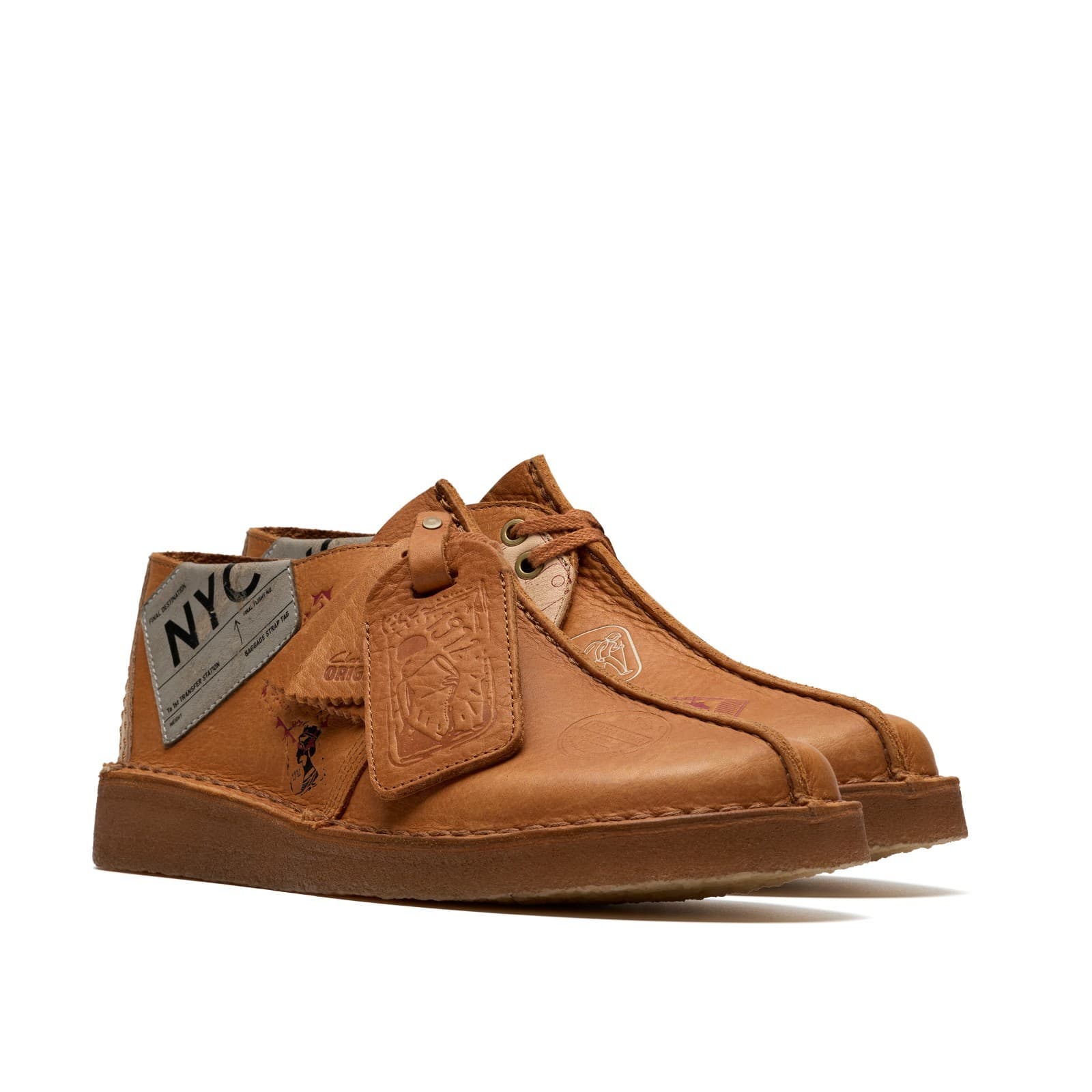 NEW Men Clarks Originals Travel Trek DESERT TREK Tan Leather "BANKROBBER" Shoes