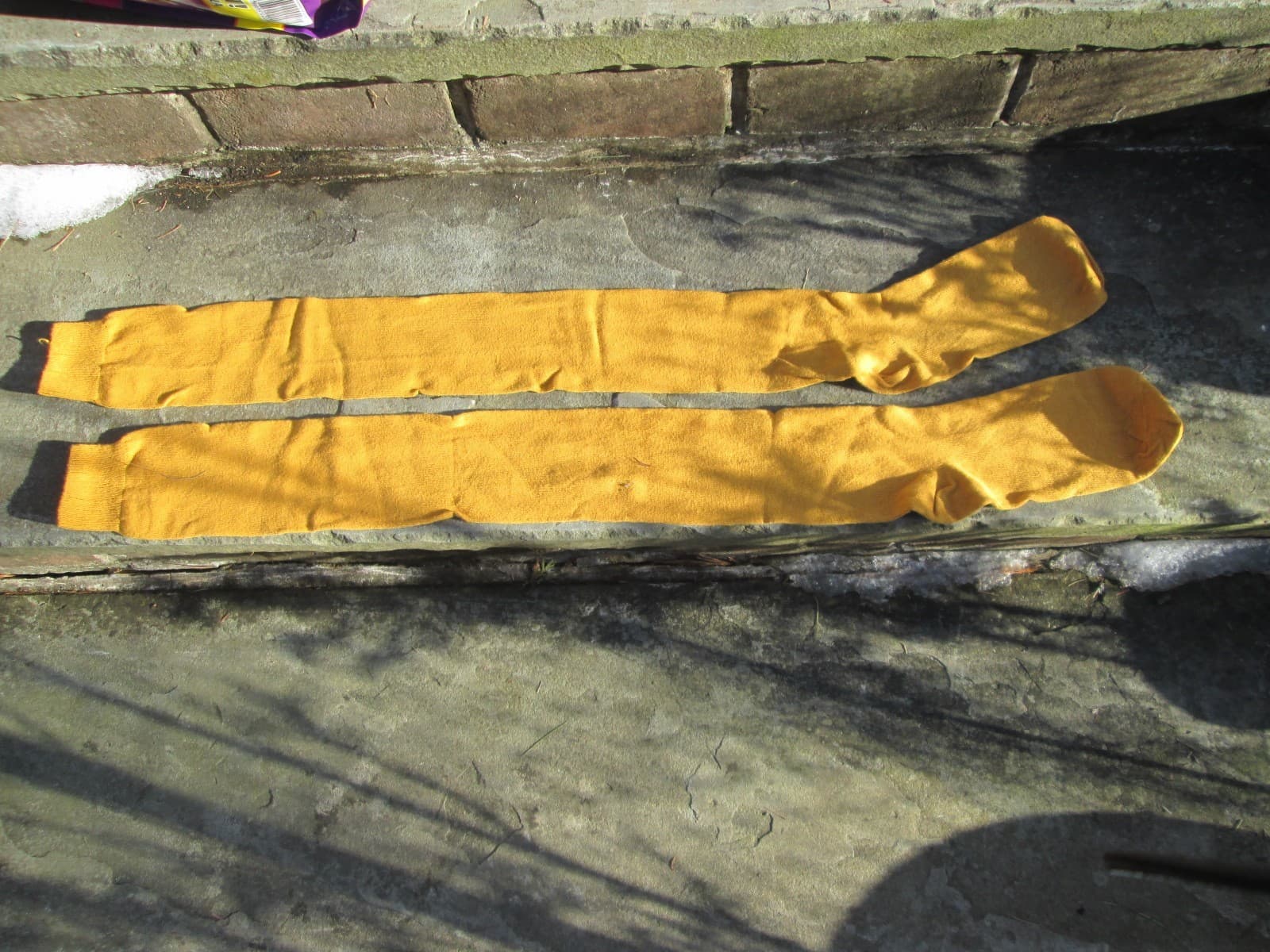 REENACTOR COLONIAL REV WAR 18-19TH C STOCKINGS DEEP GOLDEN HARVEST FOOT WEAR