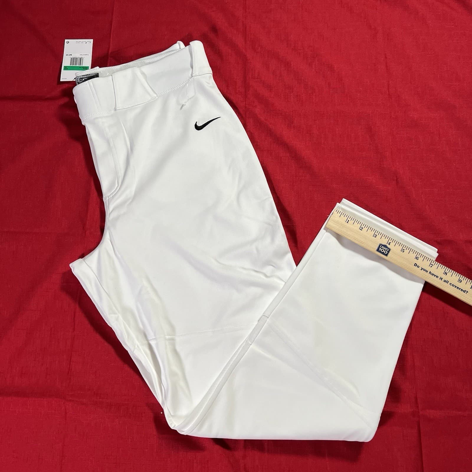 Nike Men's Team Engineered Baseball Pants White Size XL Extra Large