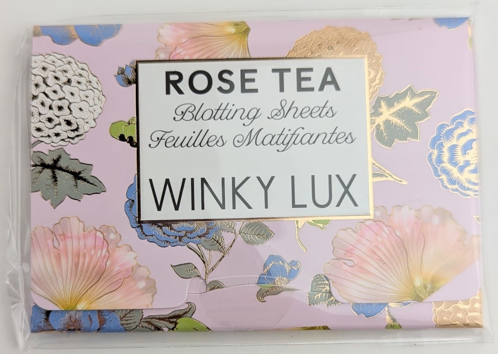 Winky Lux Rose Tea Blotting Sheets 100 Rose Extract Infused Blotting Papers