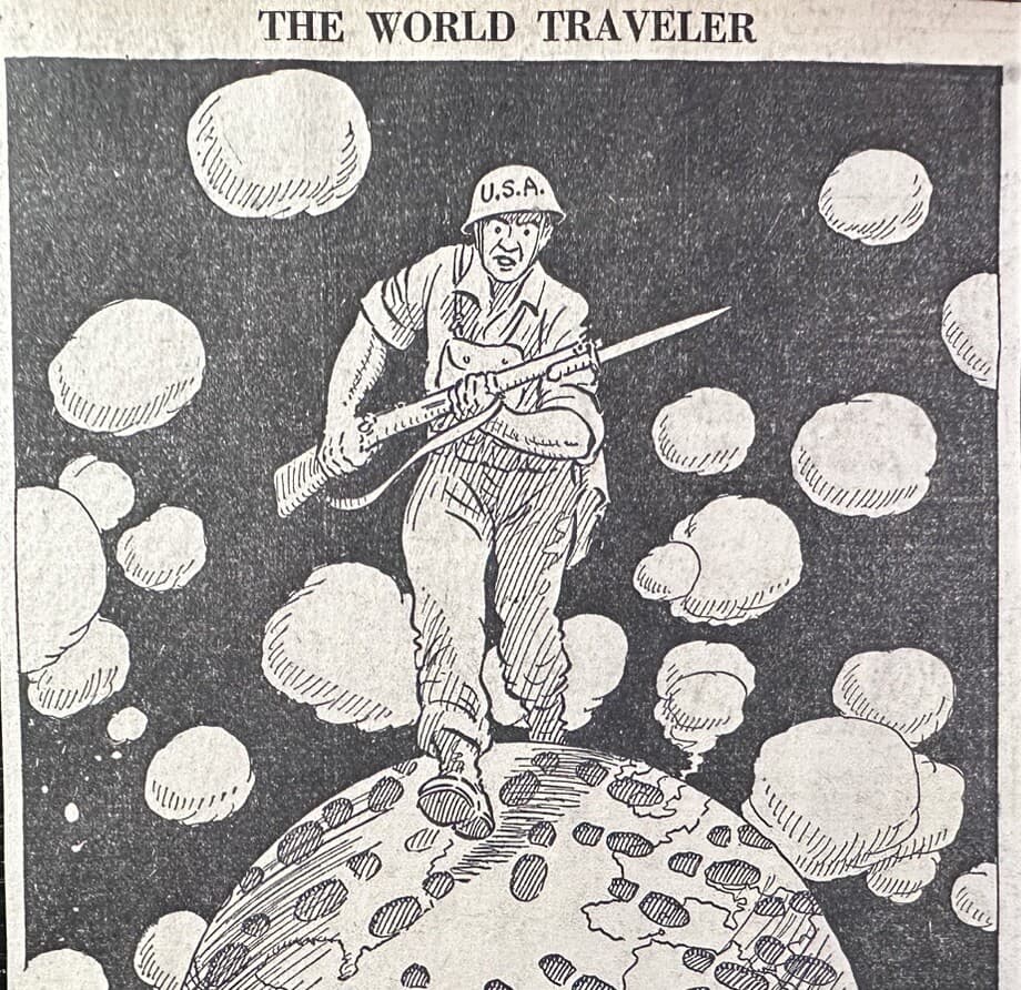 1942 Shafer WWII World War 2 II Cincinnati Ohio Times Star US Soldier Cartoon