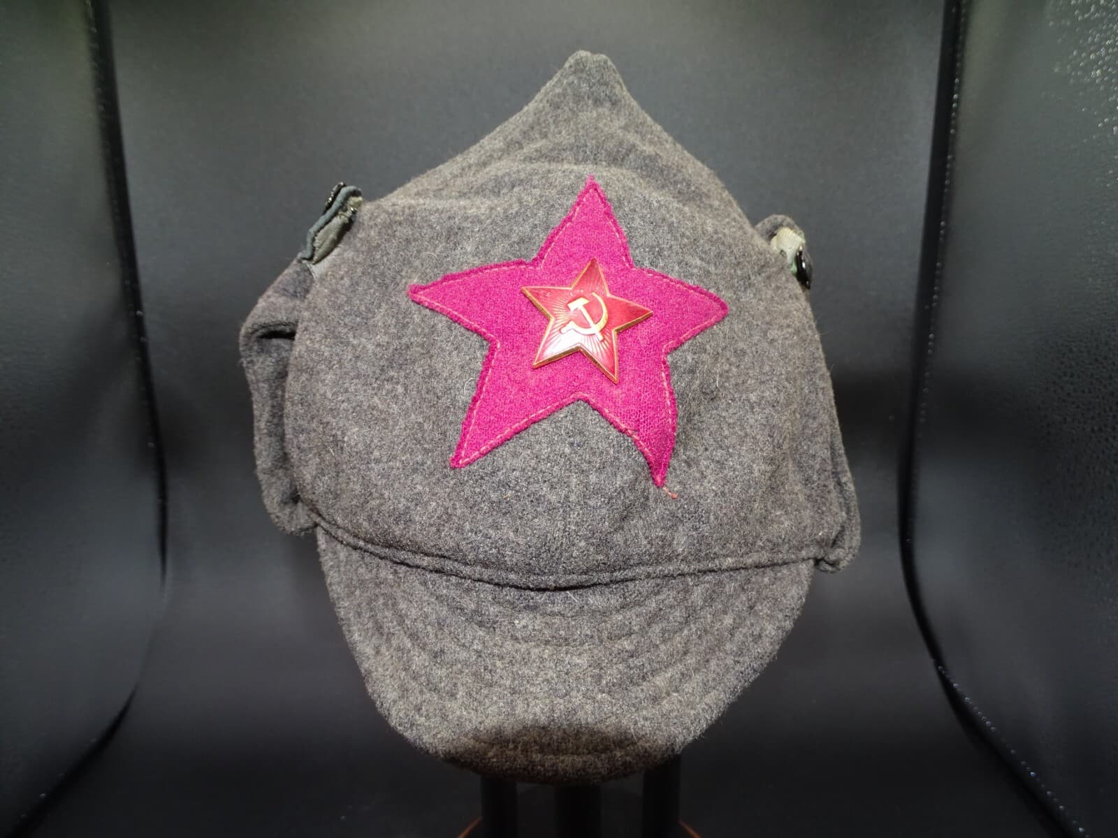 Russian WWII Ushanka Hat or Budenovka Cap AUTHENTIC PERIOD ITEM Great Condition