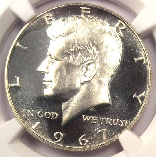 1967 SMS Kennedy Half Dollar 50C Coin - NGC MS68 Cameo PQ - $825 Value!