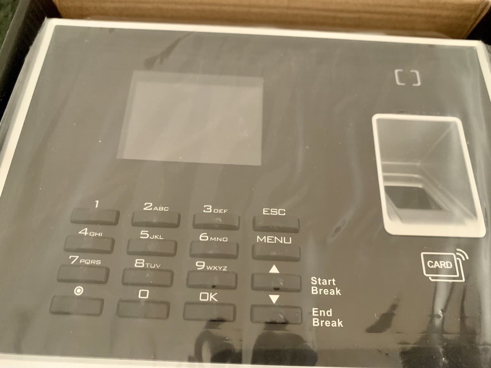 Fingerprint Time Clock Embedded Software, No Internet Needed Auto Deduct, Black