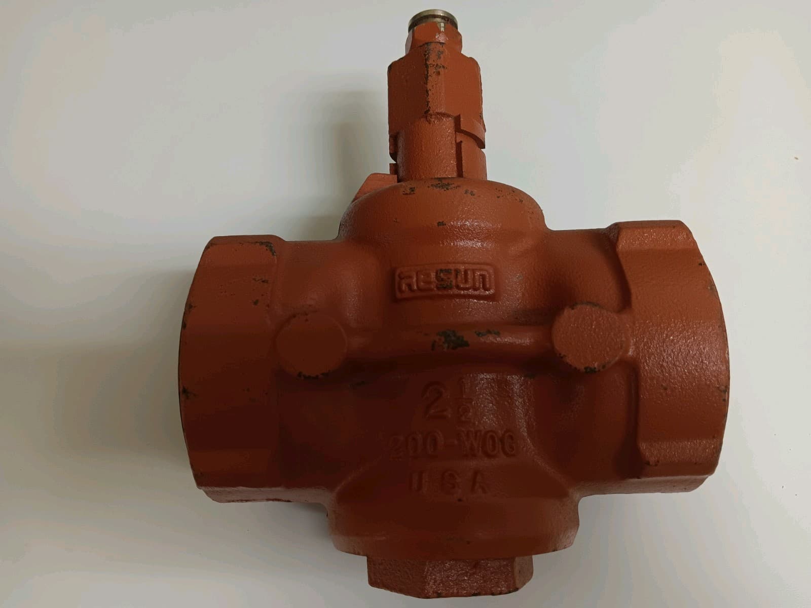 RESUN 2-1/2" LUBRICATED PLUG VALVE 200-WOG R1430 NOS SEE DESCRIPTION