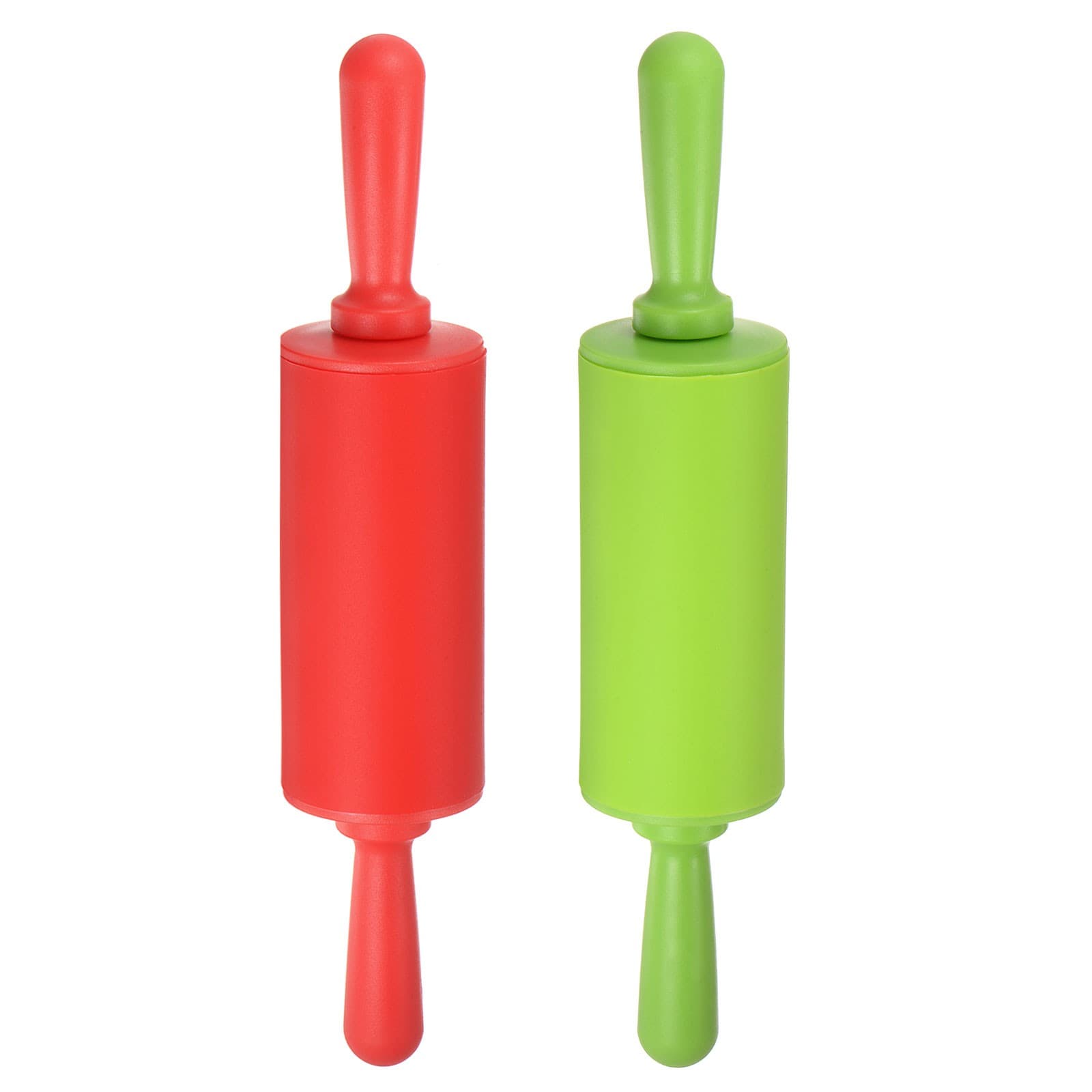 Silicone Rolling Pins for Baking 23.5cm x 4.2cm Red & Green