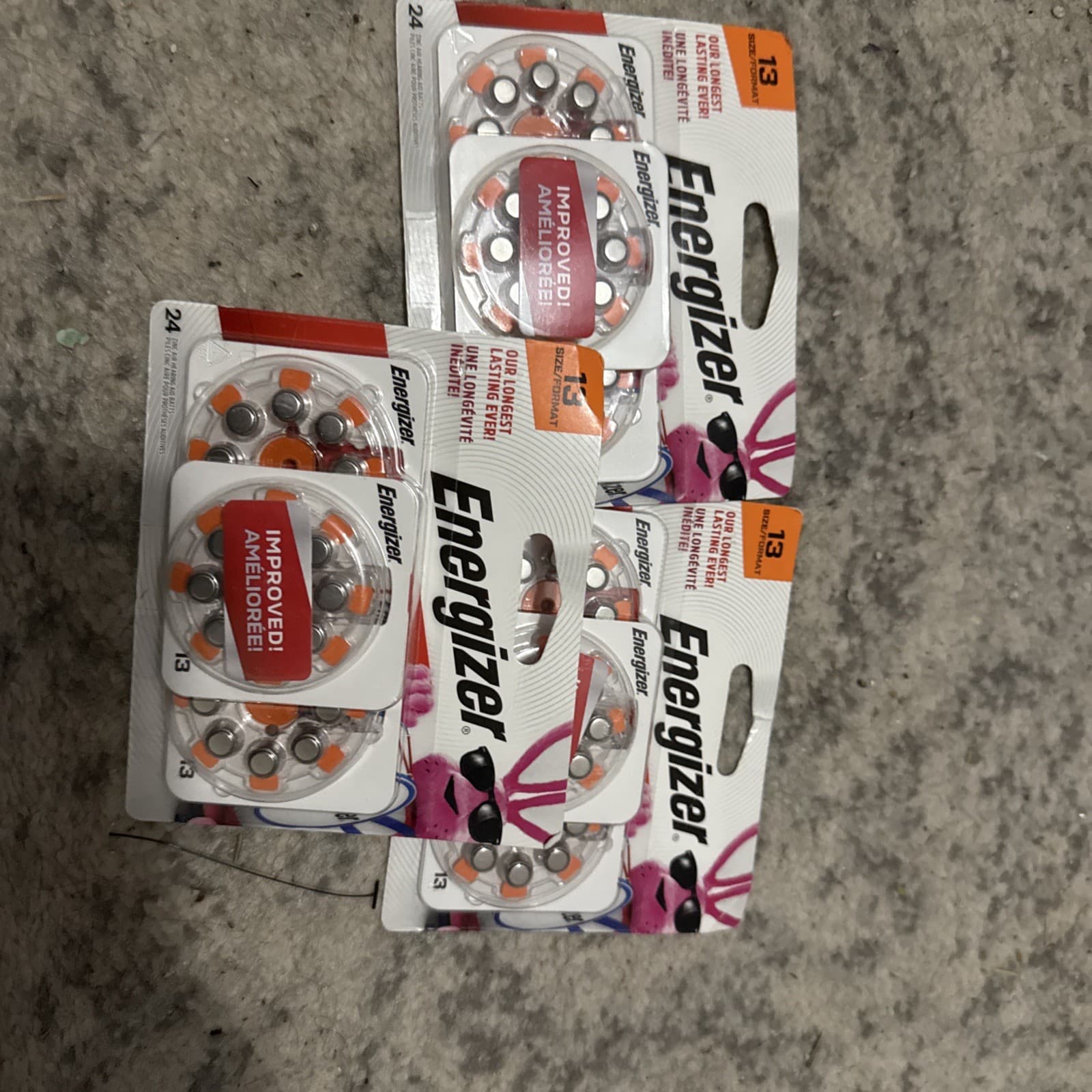 3 Packs of 24: Energizer Hearing Aid Batteries Size 13 (Exp. 11/26) (2904) E16B