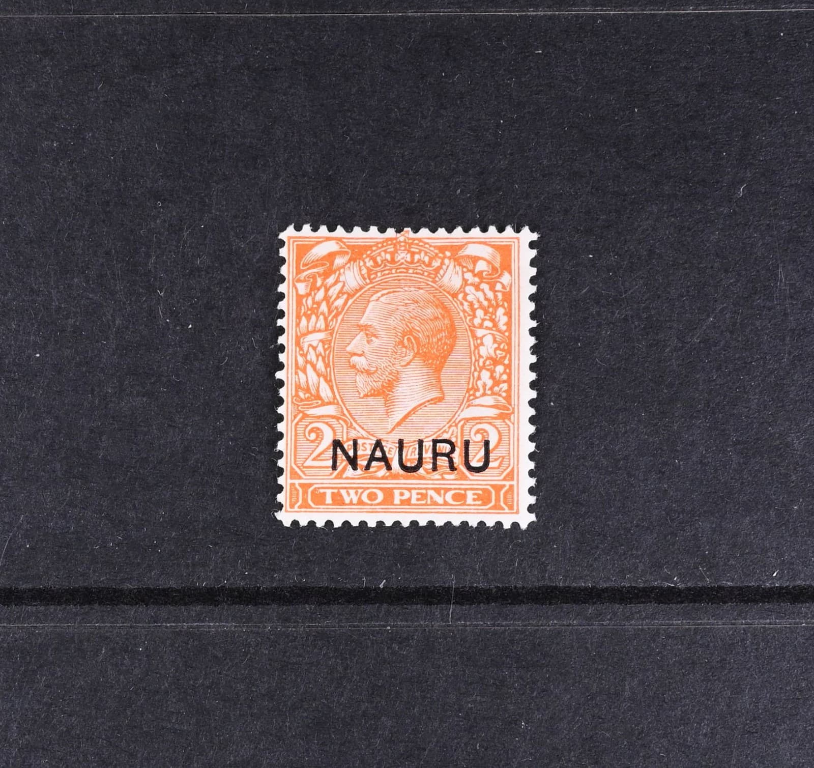 Nauru Scott # 4c Die II F-VF OG HR 2 pence British Colony Stamp Cat $80