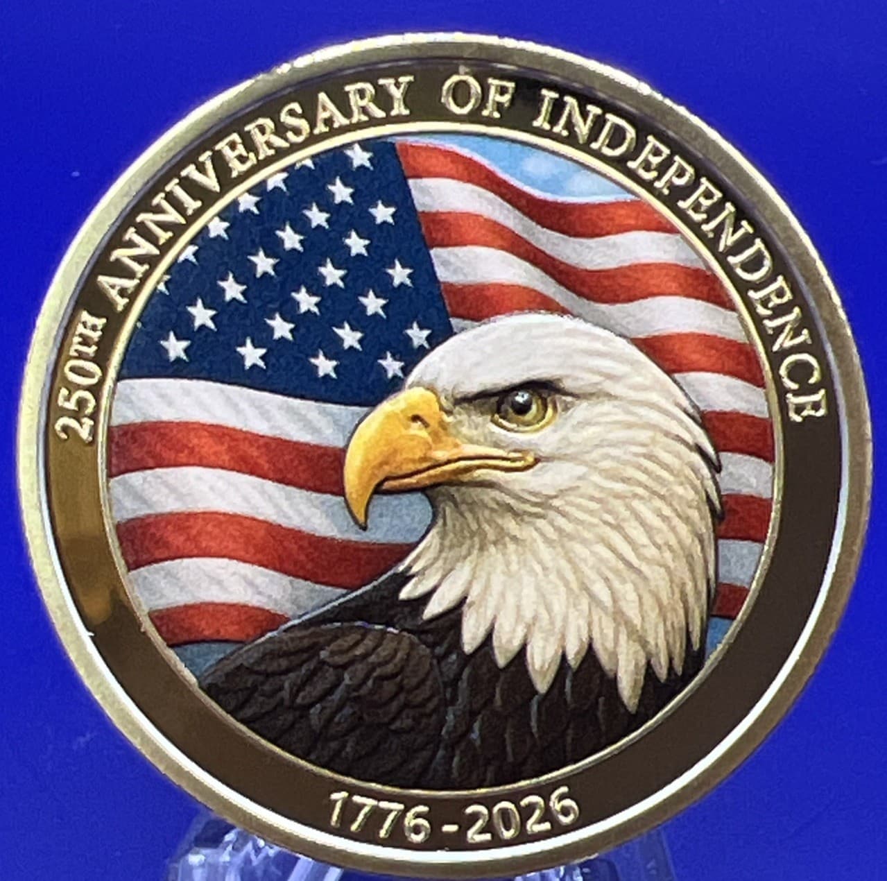 2026 250th ANNIVERSARY OF USA AMERICAN CHALLENGE COIN IN CAPSULE TO PROTECT IT