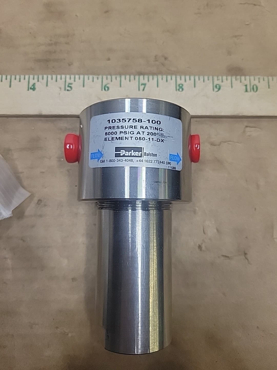 PARKER BALSTON 1035758-100 Stainless Steel Filter Housing 3/8” NPT 5000 PSIG